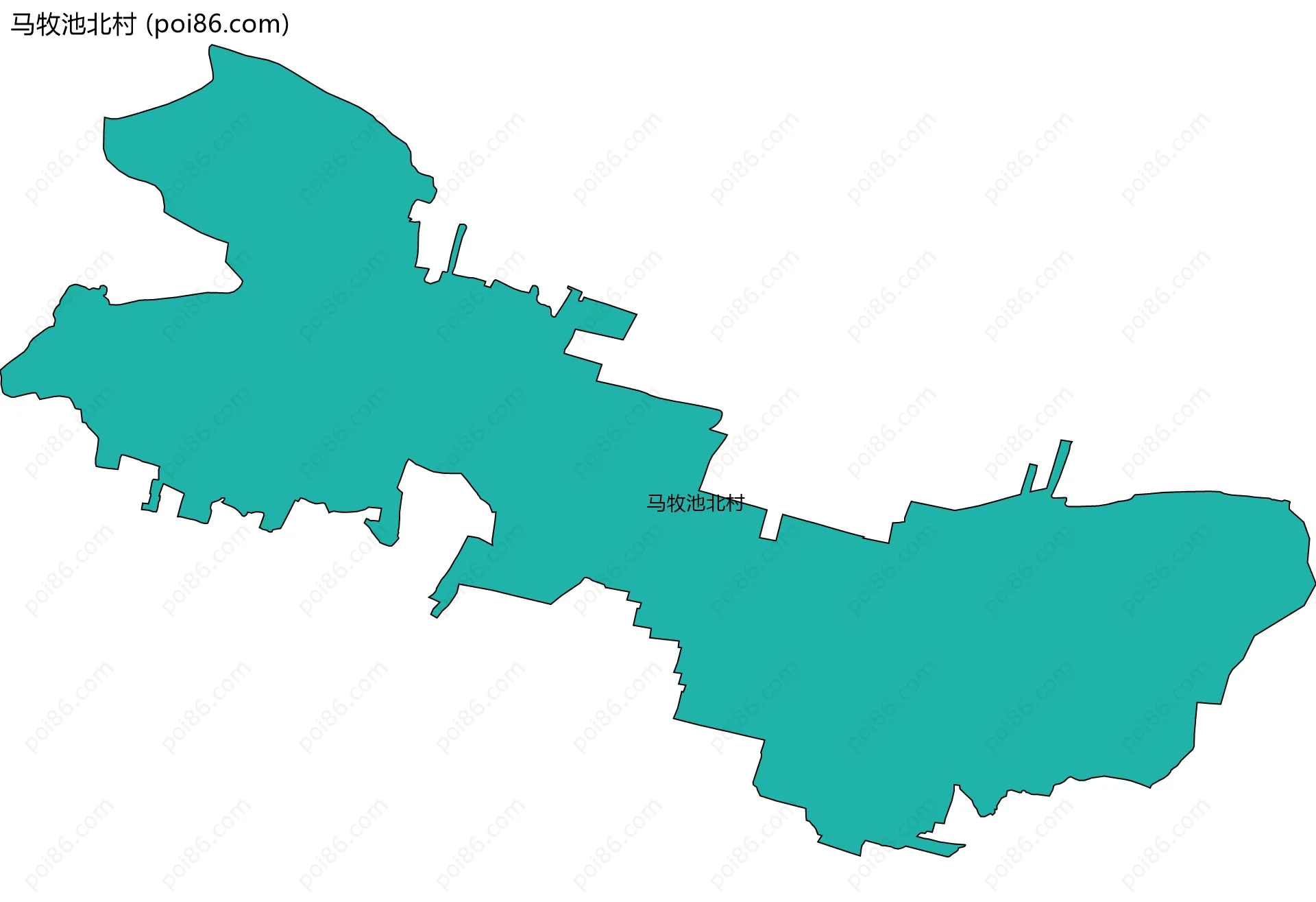 马牧池北村边界地图
