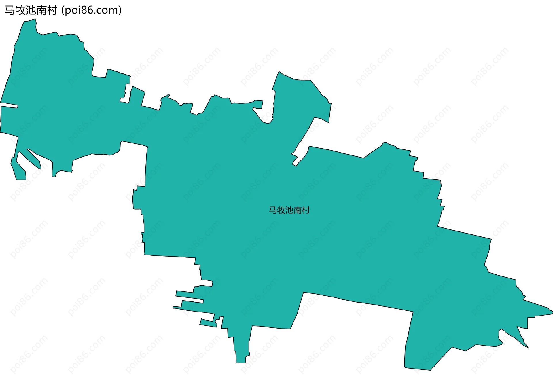 马牧池南村边界地图