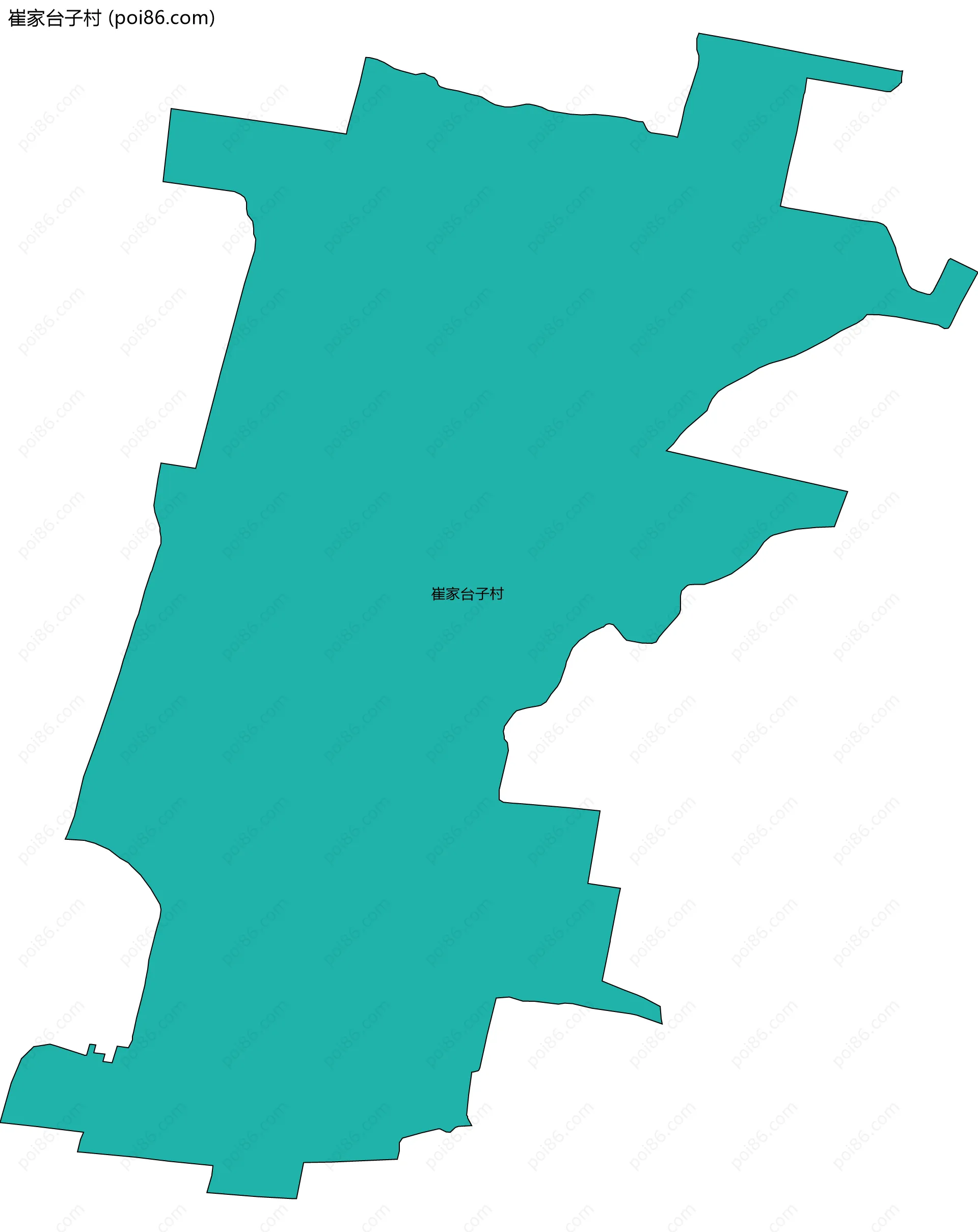 崔家台子村边界地图