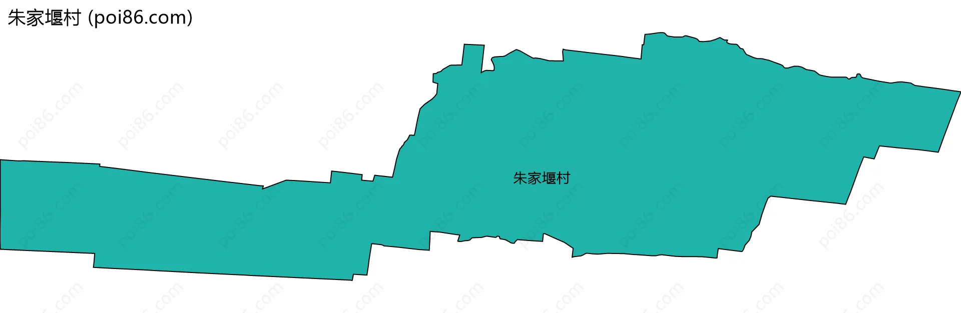 朱家堰村边界地图