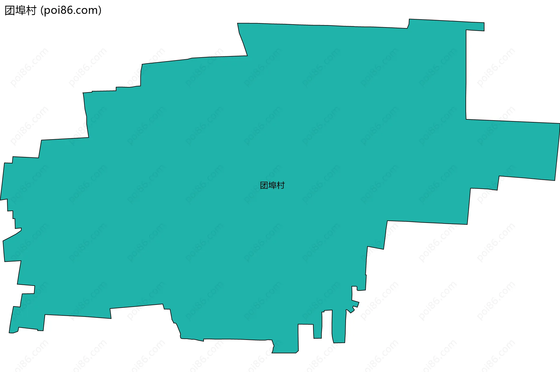 团埠村边界地图