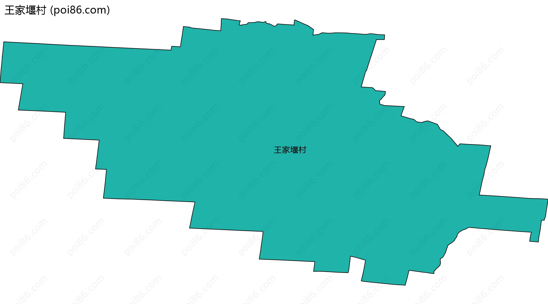 王家堰村边界地图