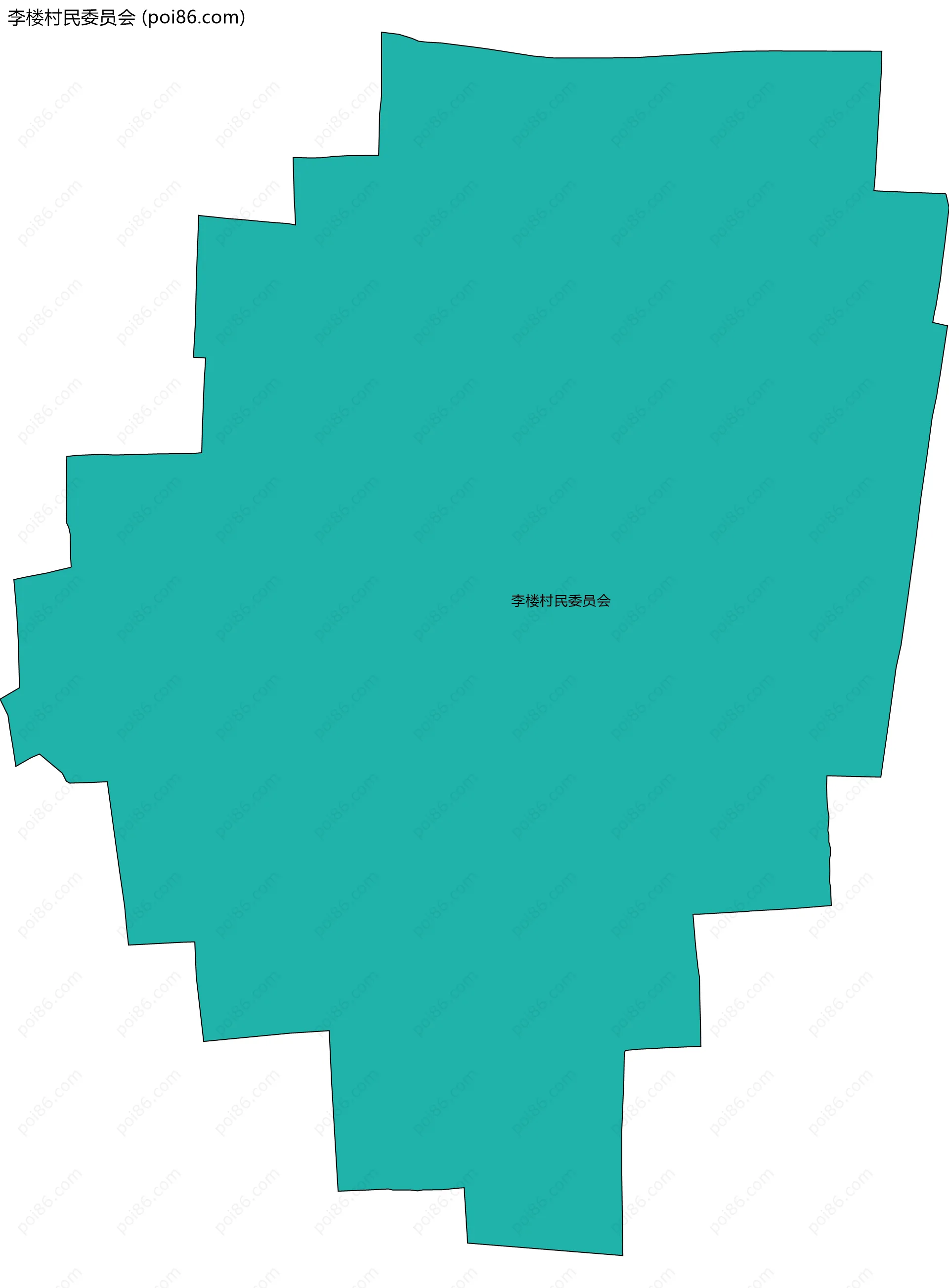 李楼村民委员会边界地图