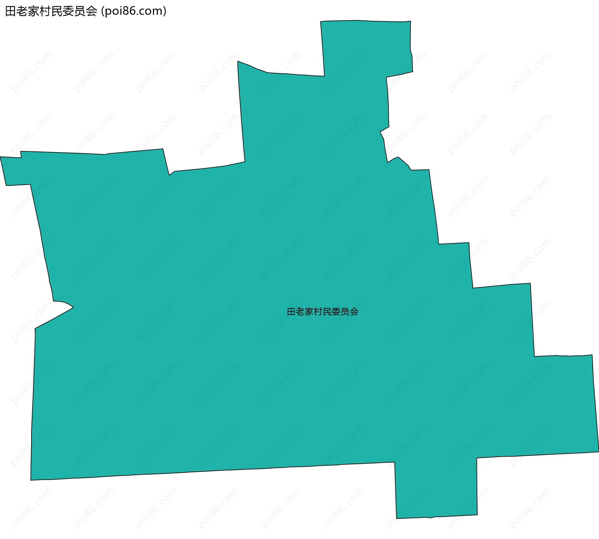 田老家村民委员会边界地图