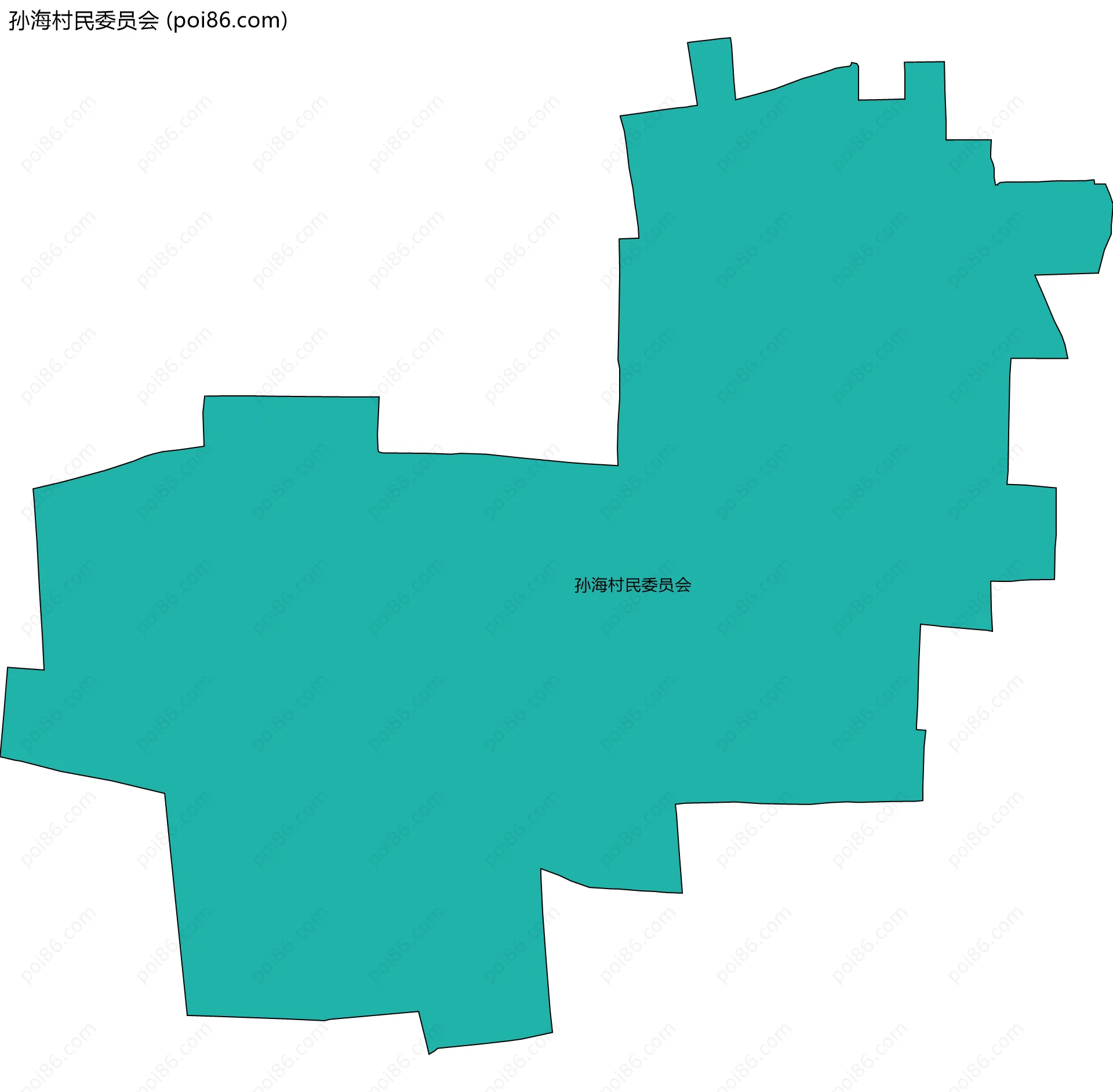 孙海村民委员会边界地图