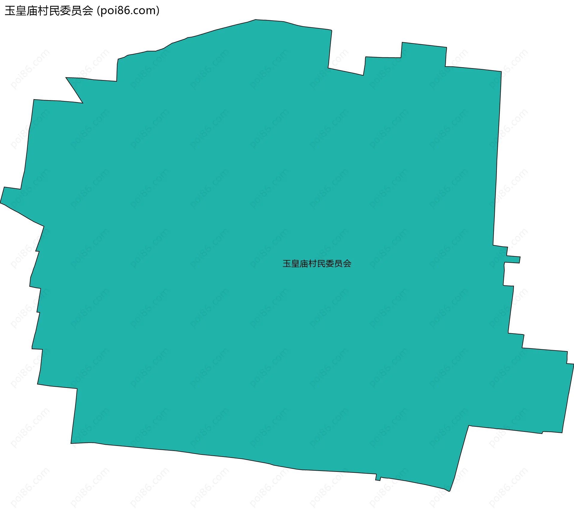 玉皇庙村民委员会边界地图