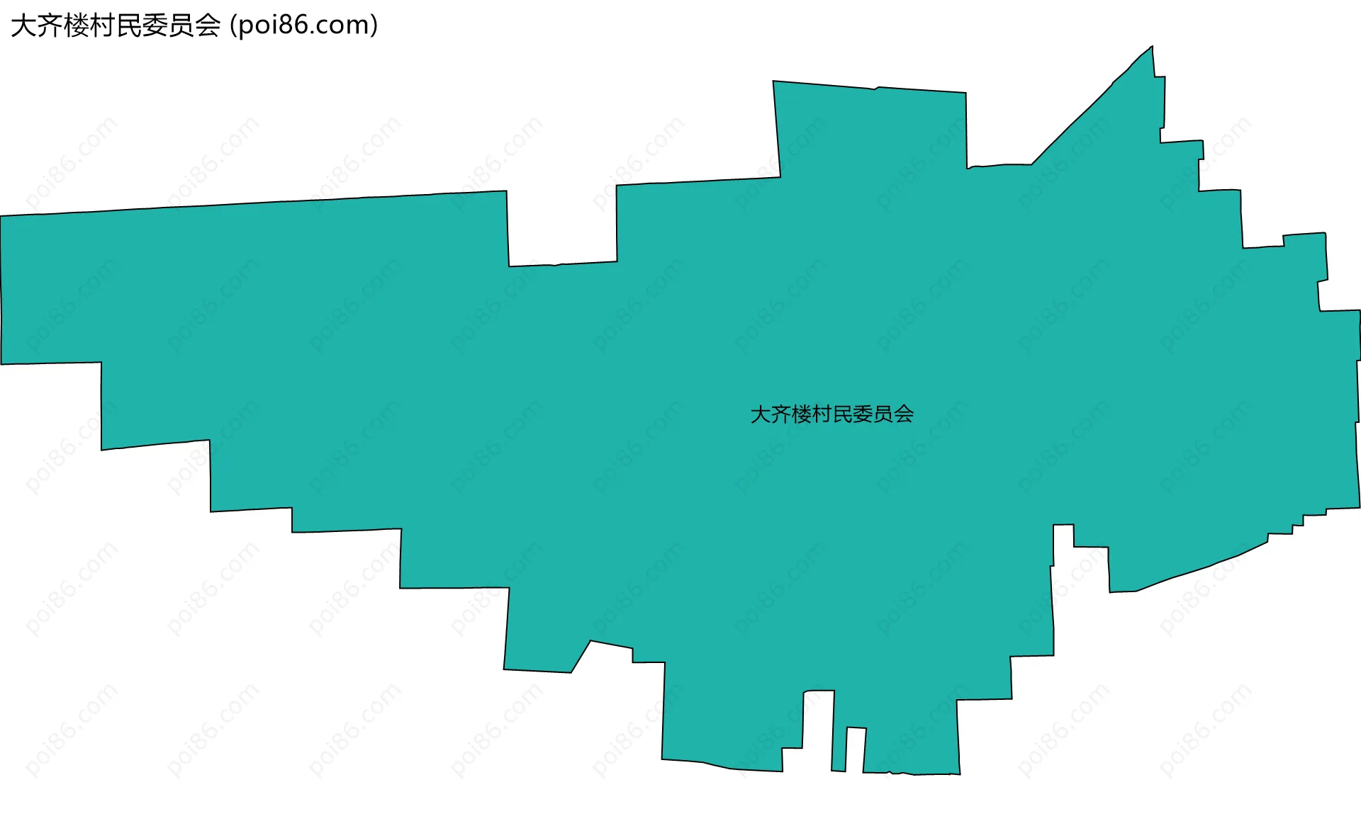 大齐楼村民委员会边界地图