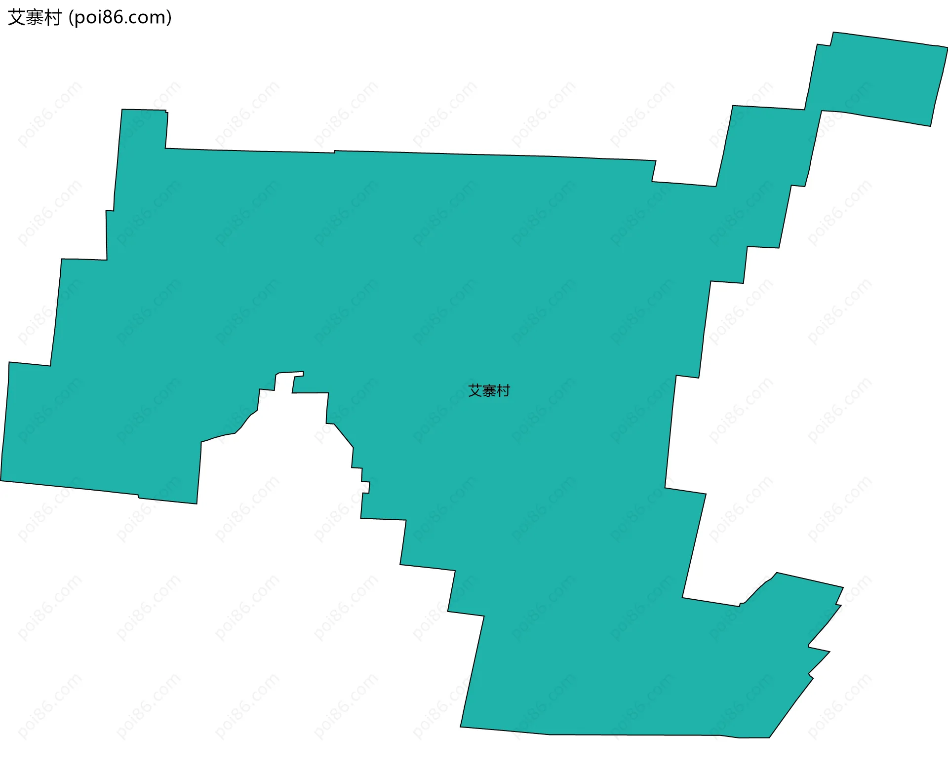 艾寨村边界地图