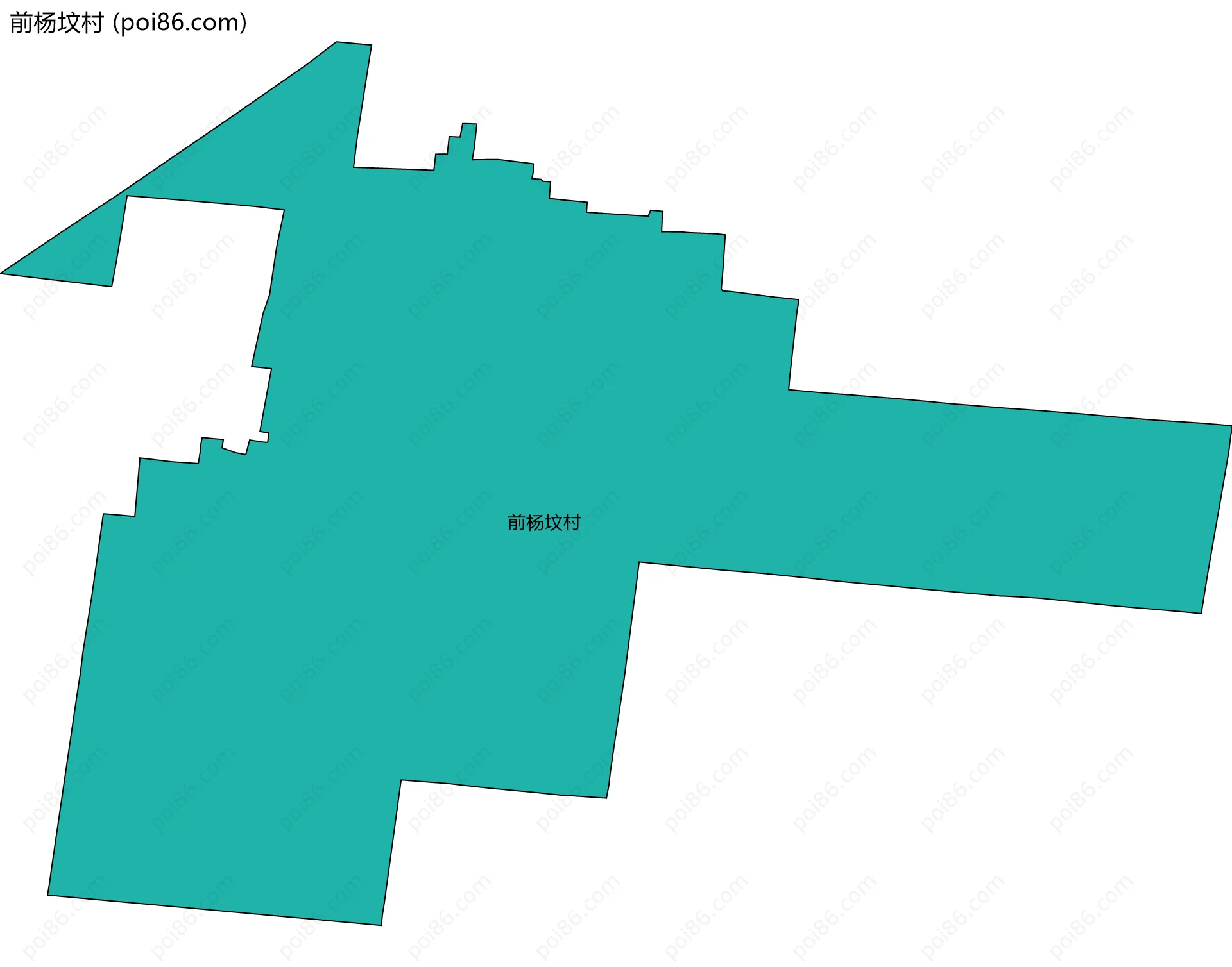 前杨坟村边界地图