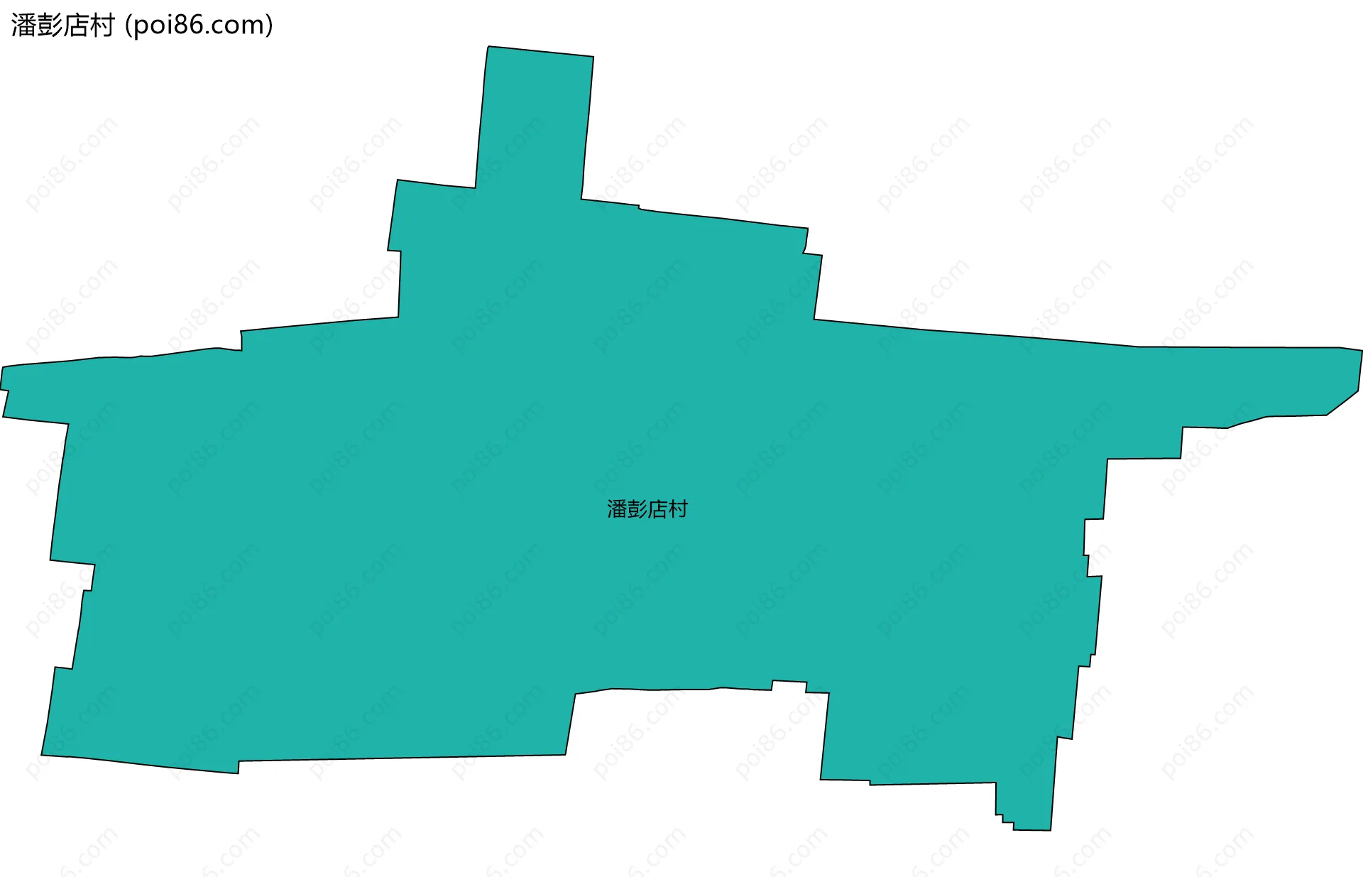 潘彭店村边界地图