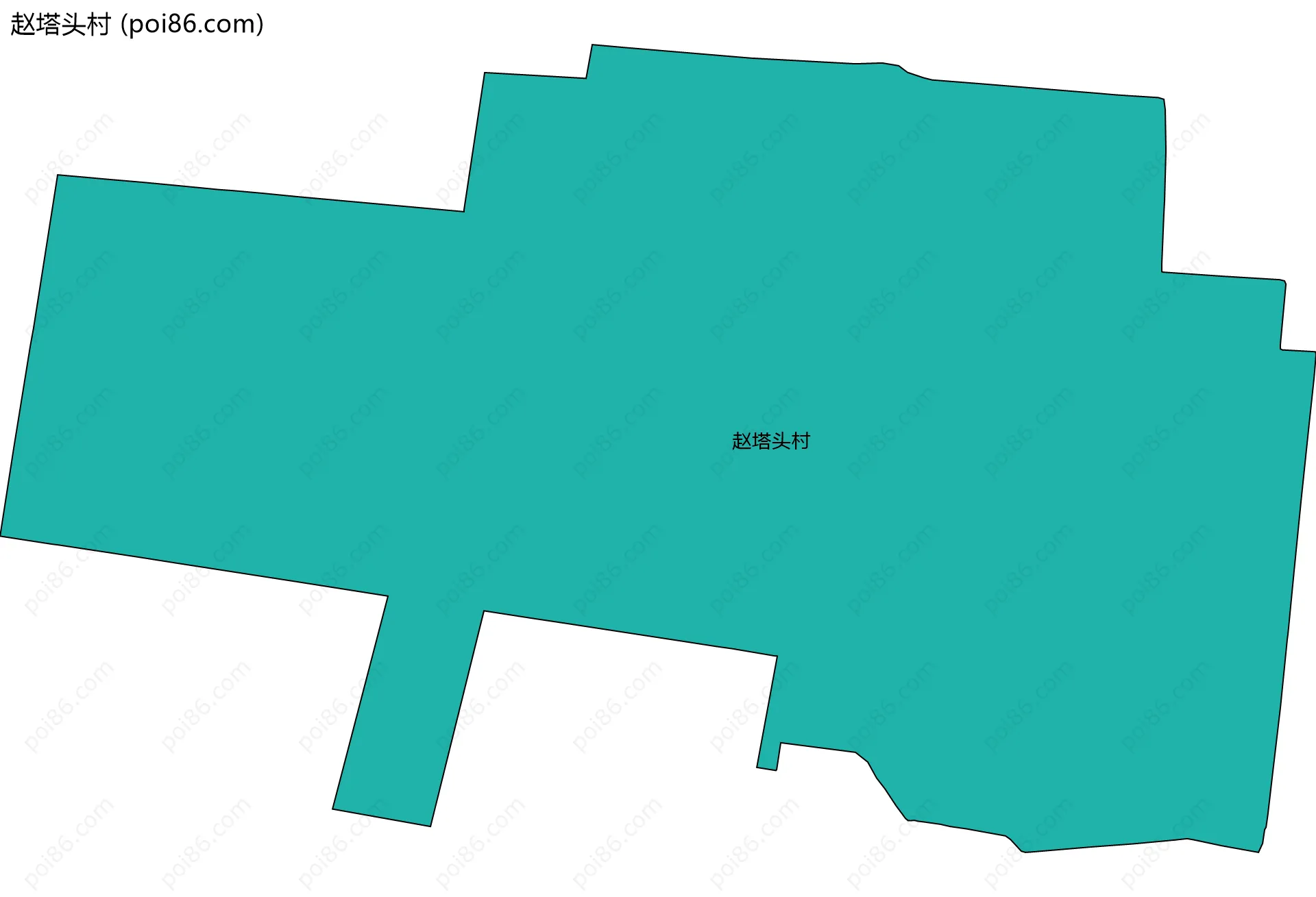 赵塔头村边界地图