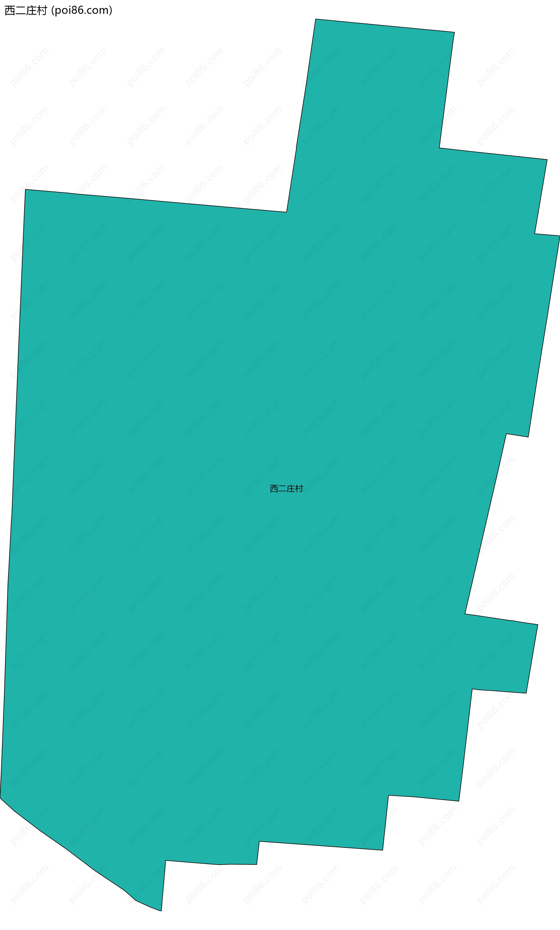 西二庄村边界地图