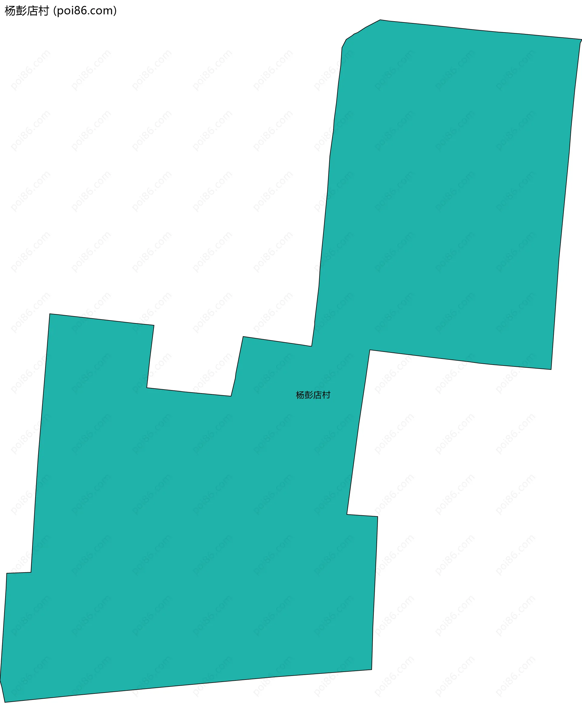 杨彭店村边界地图