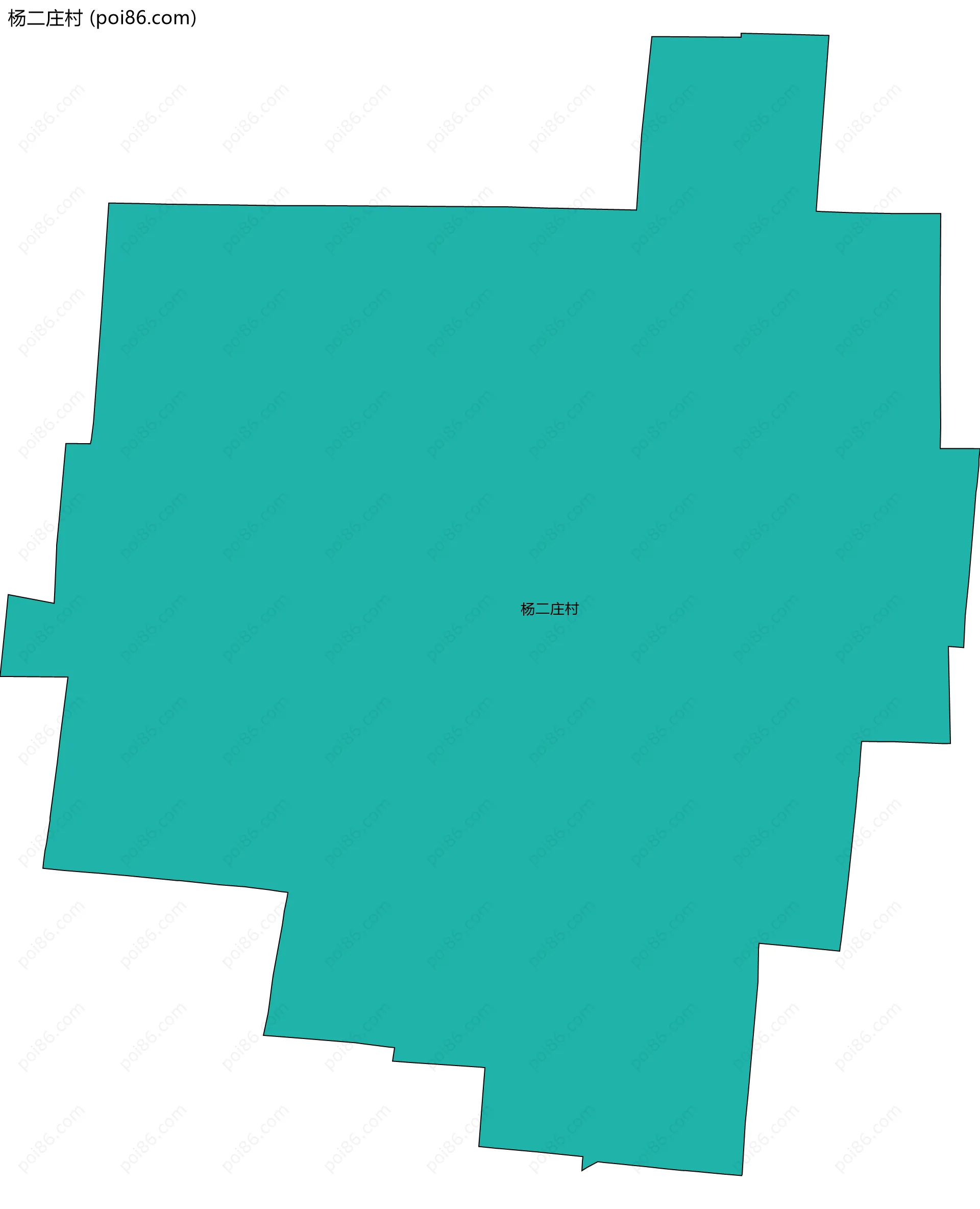 杨二庄村边界地图