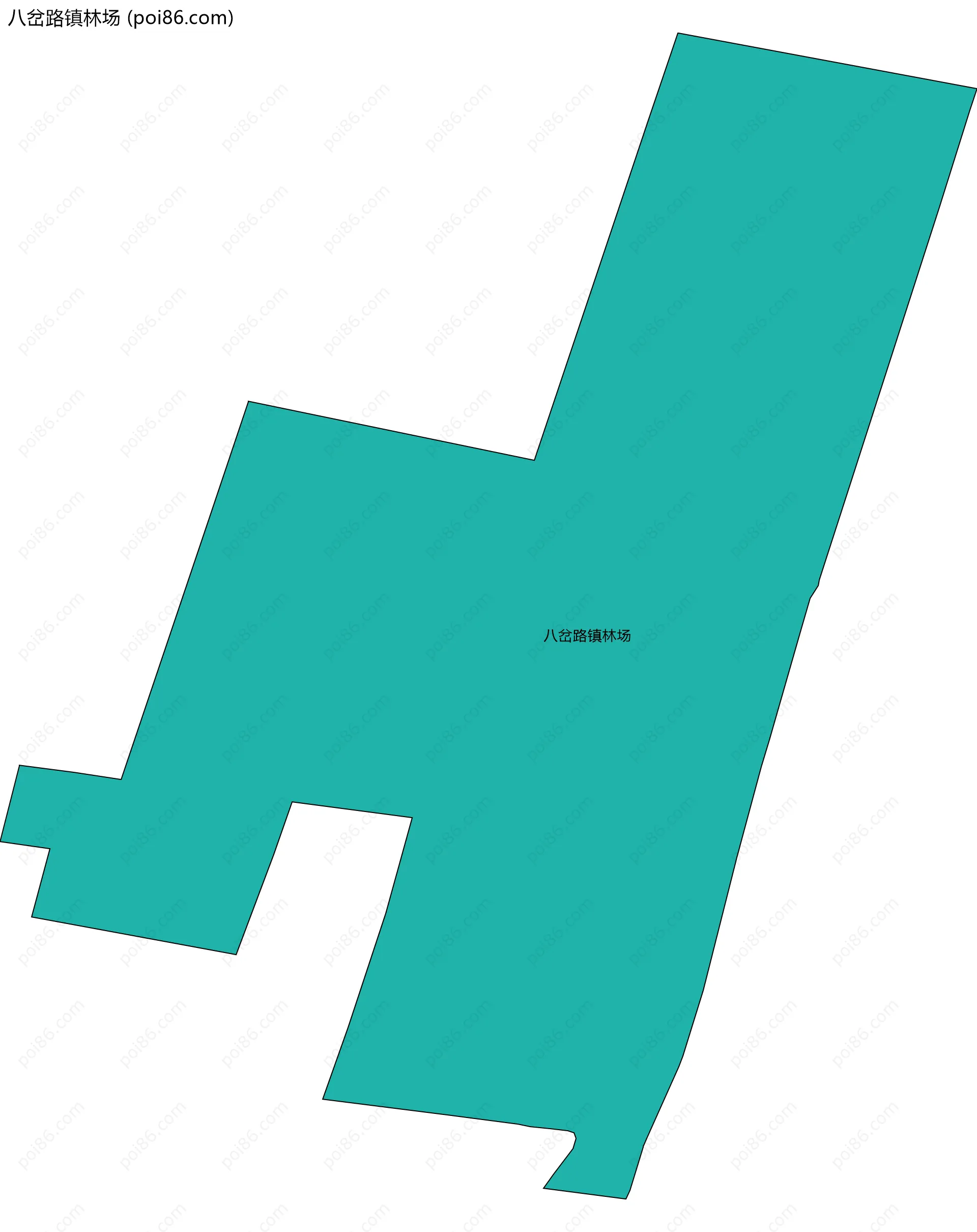 八岔路镇林场边界地图