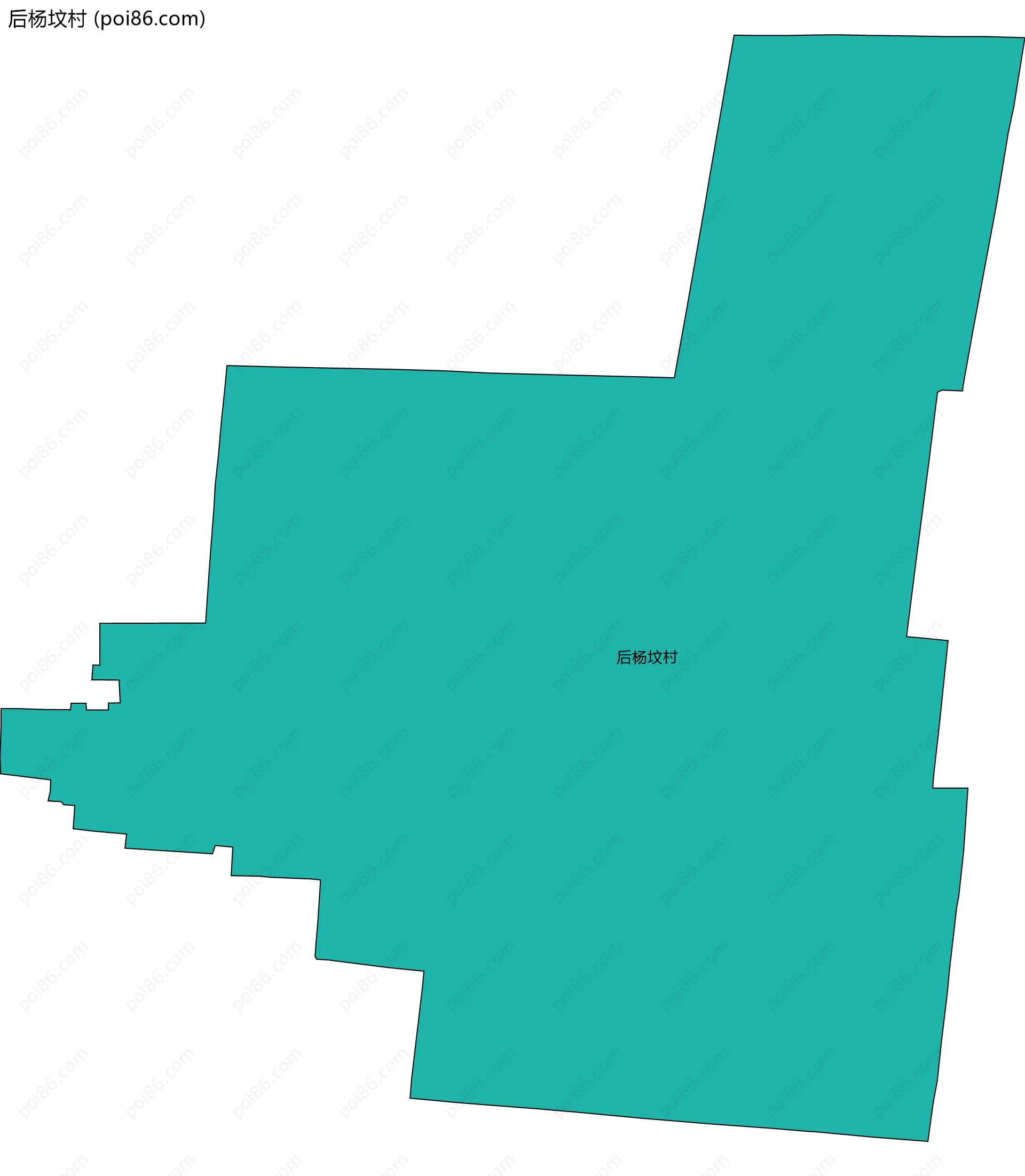 后杨坟村边界地图