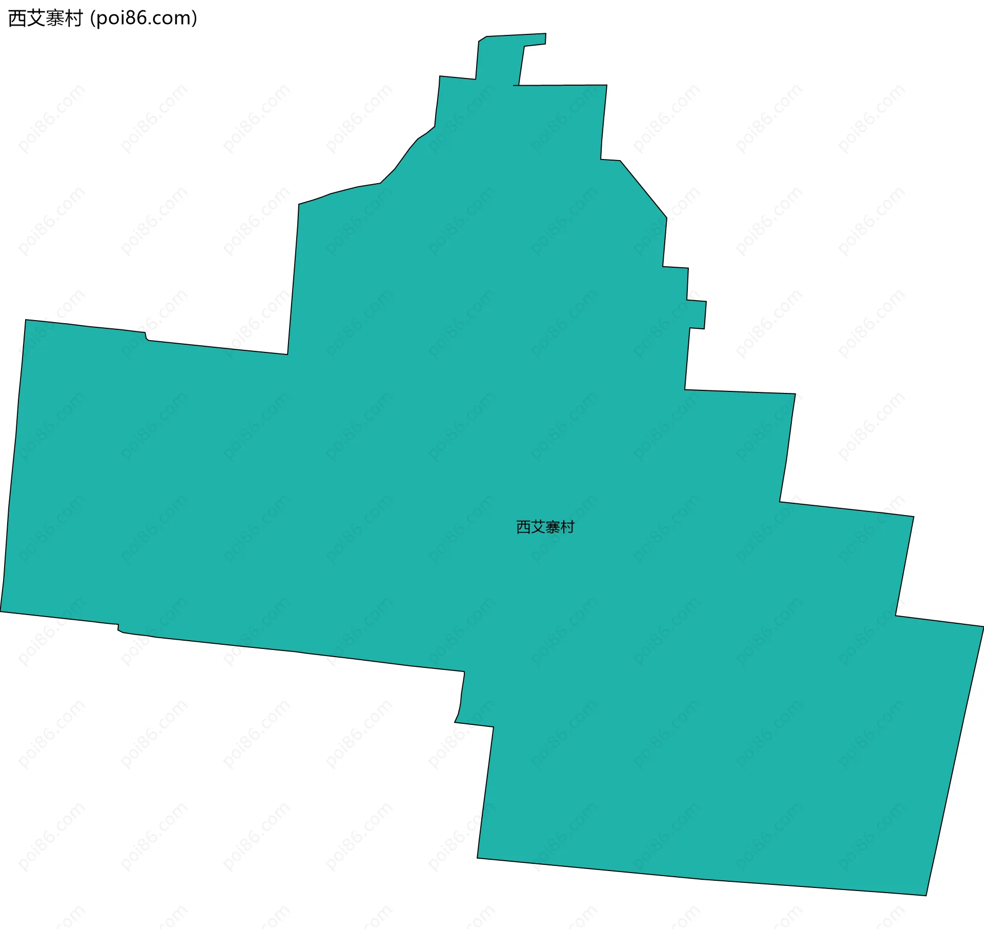 西艾寨村边界地图