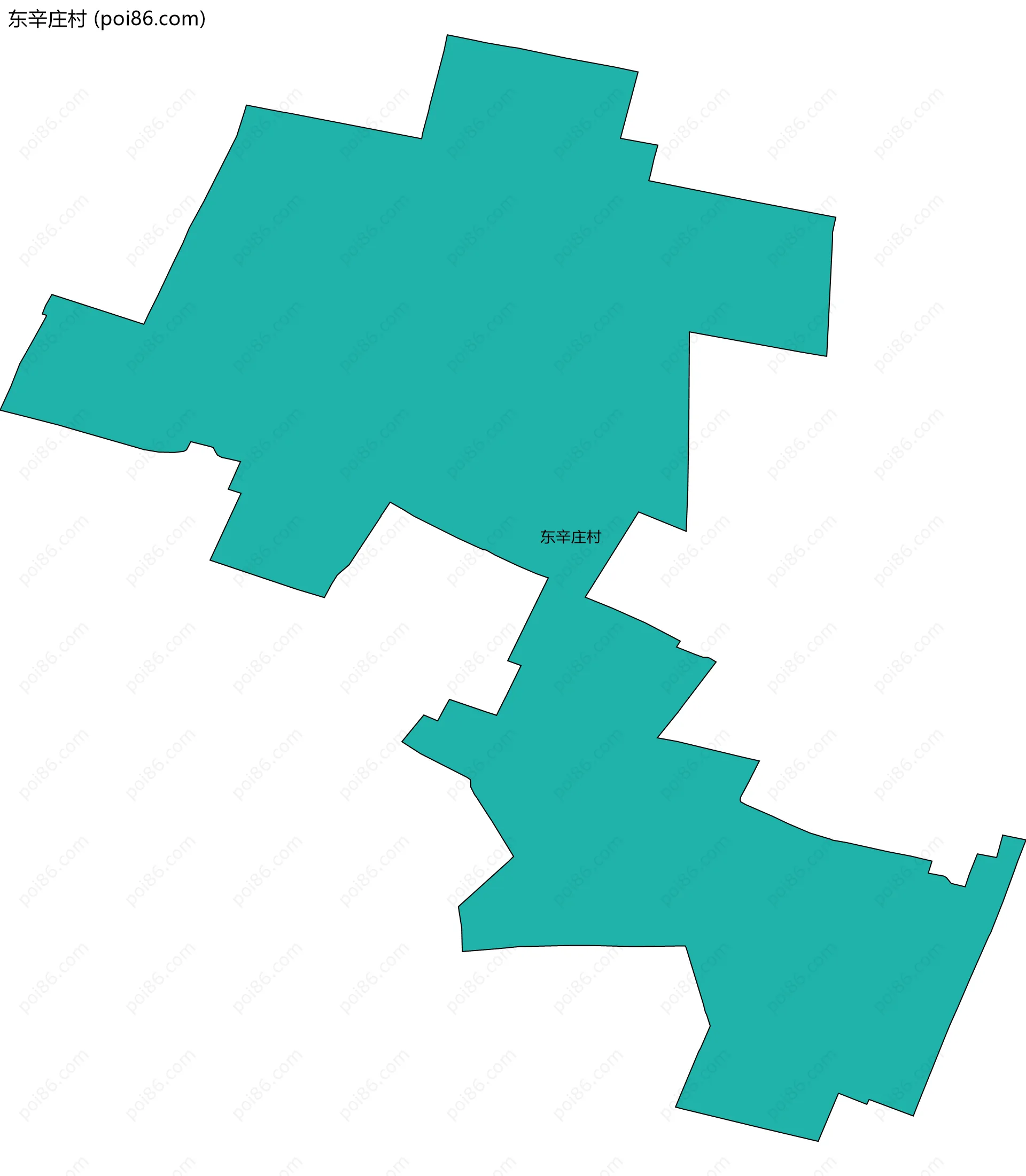 东辛庄村边界地图