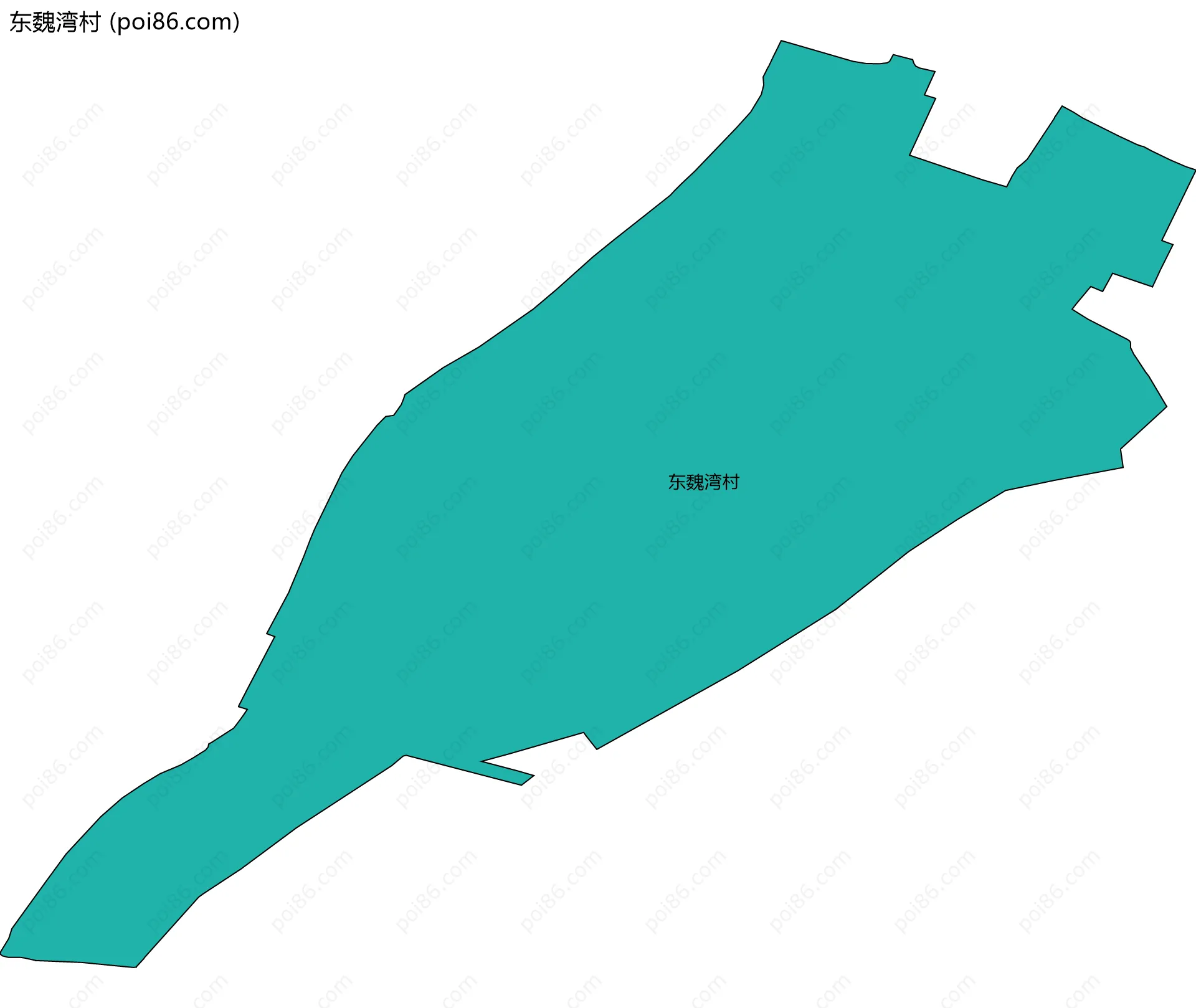 东魏湾村边界地图