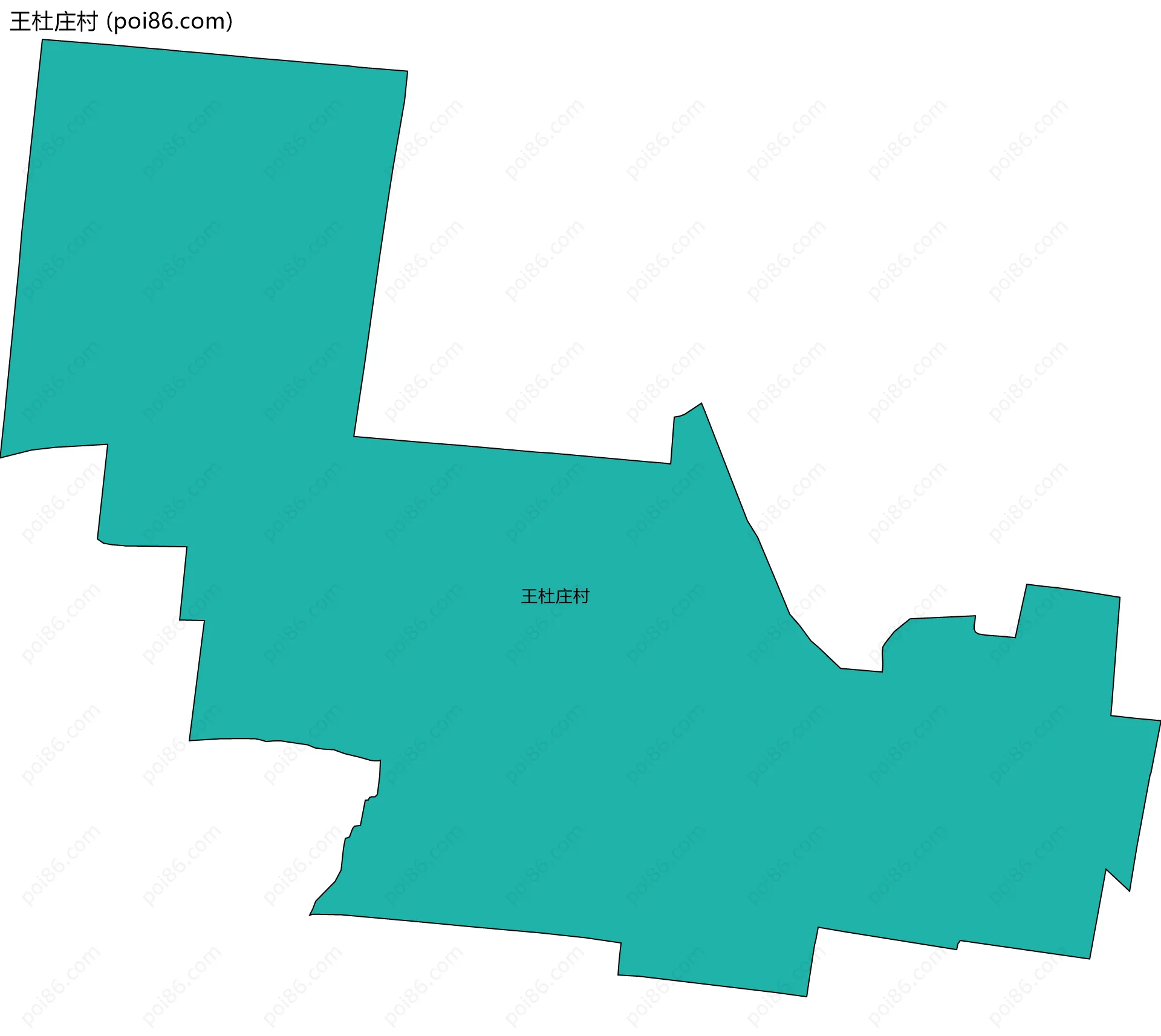 王杜庄村边界地图
