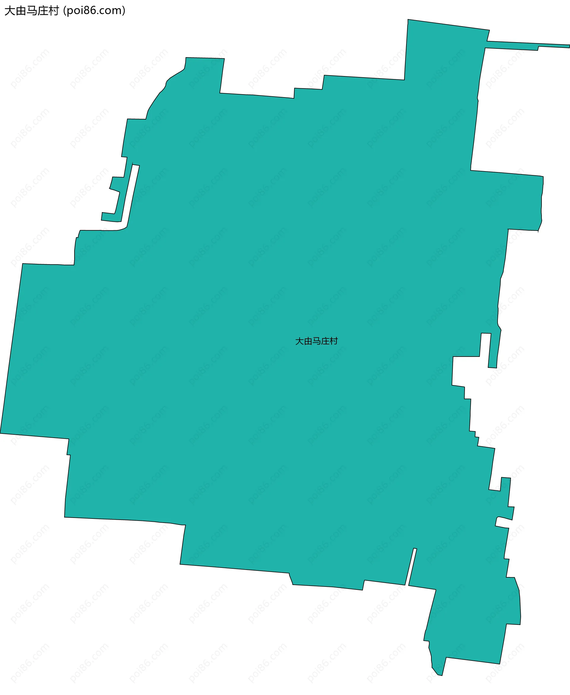 大由马庄村边界地图