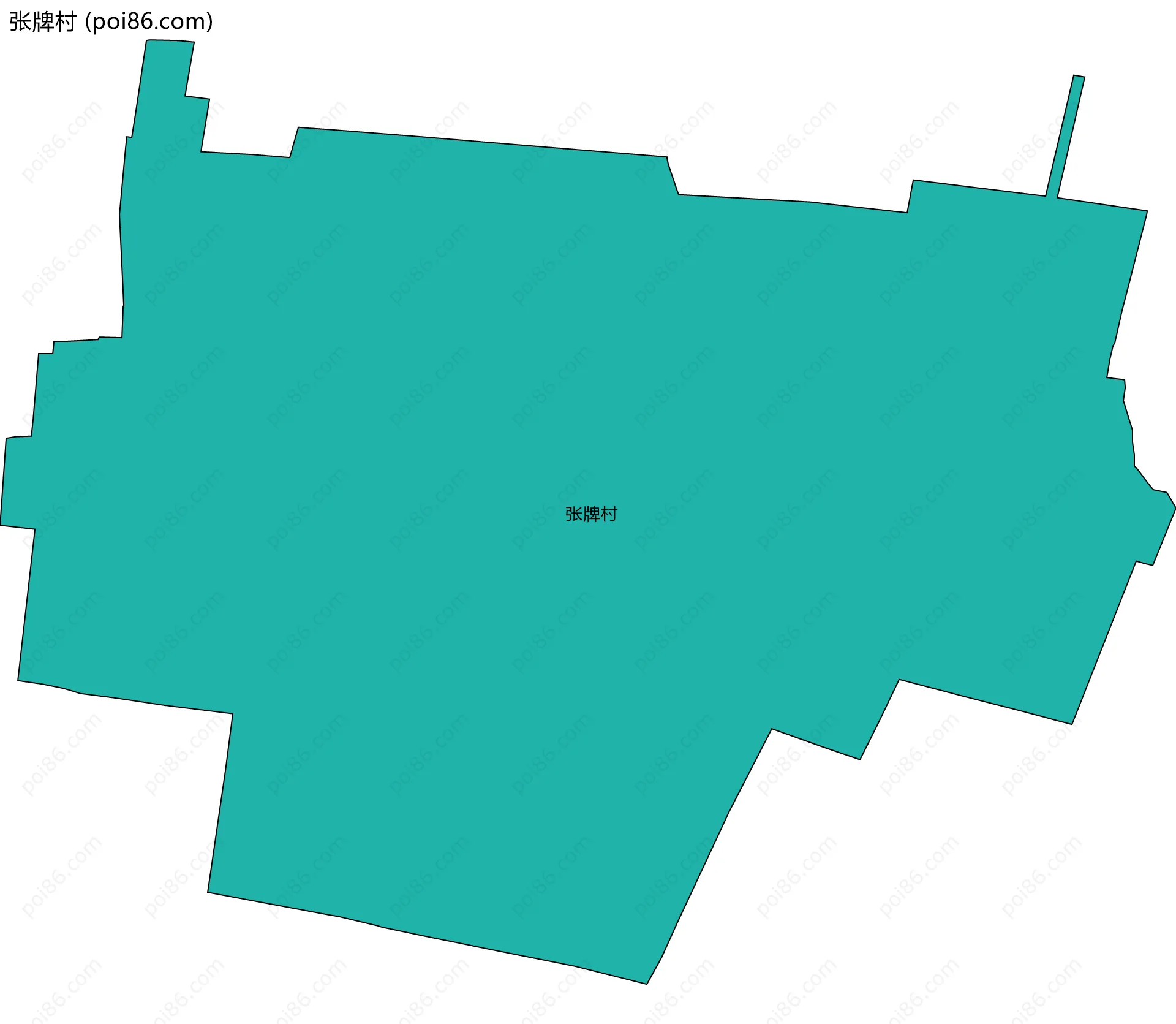 张牌村边界地图