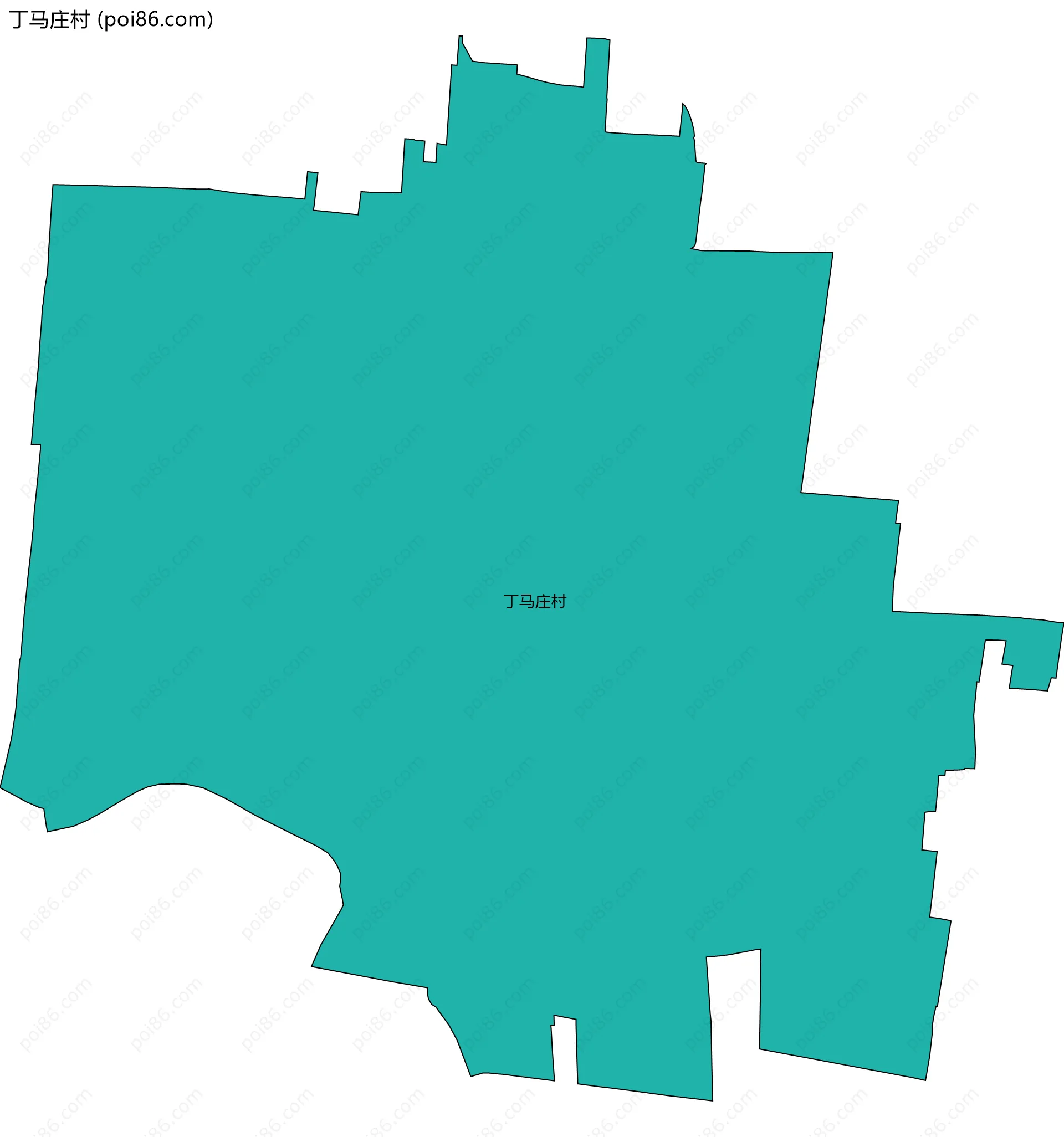 丁马庄村边界地图