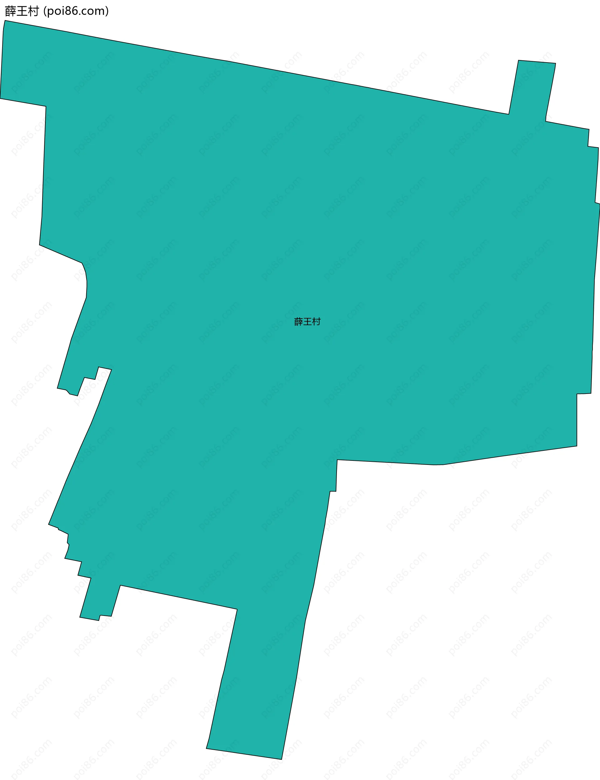 薛王村边界地图