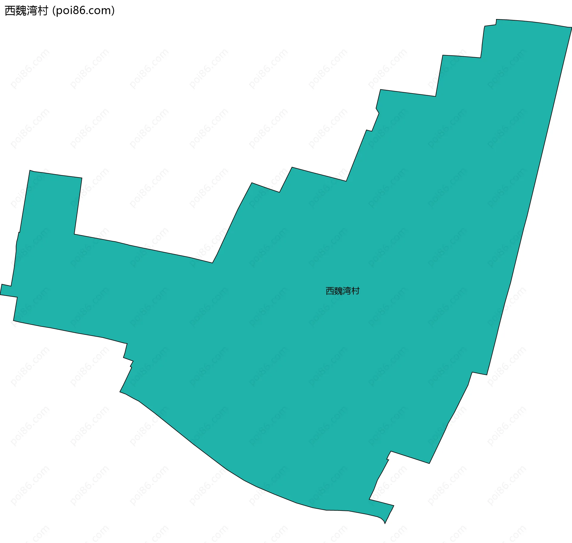 西魏湾村边界地图