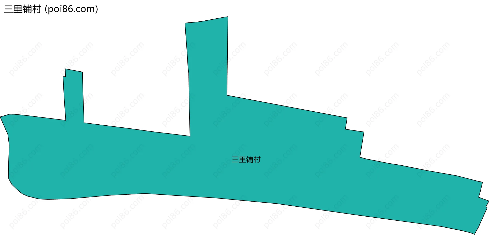 三里铺村边界地图