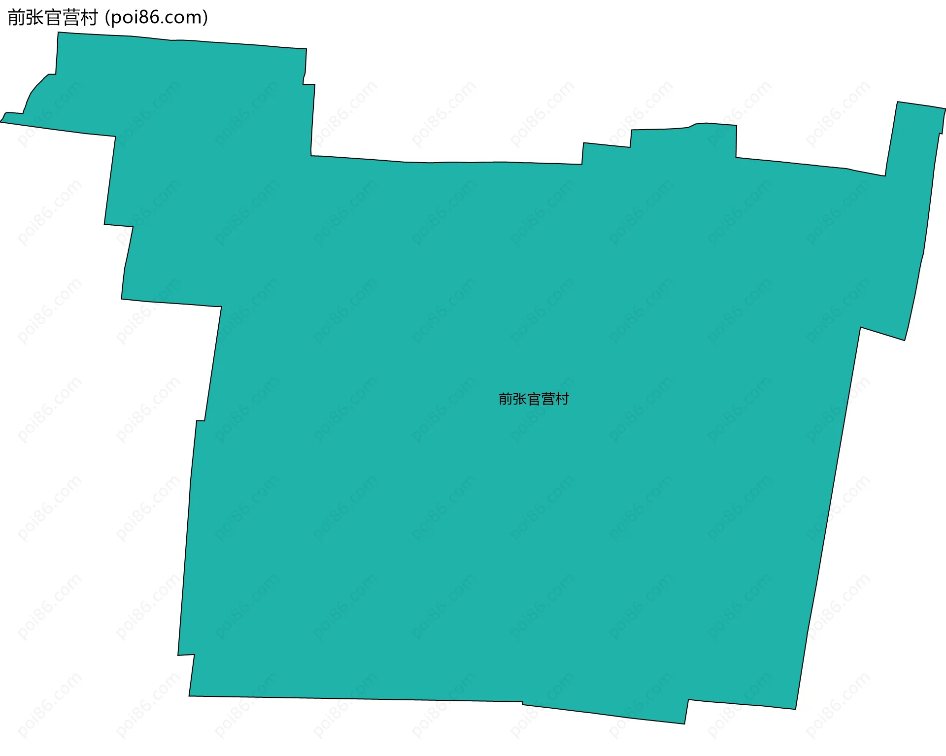 前张官营村边界地图