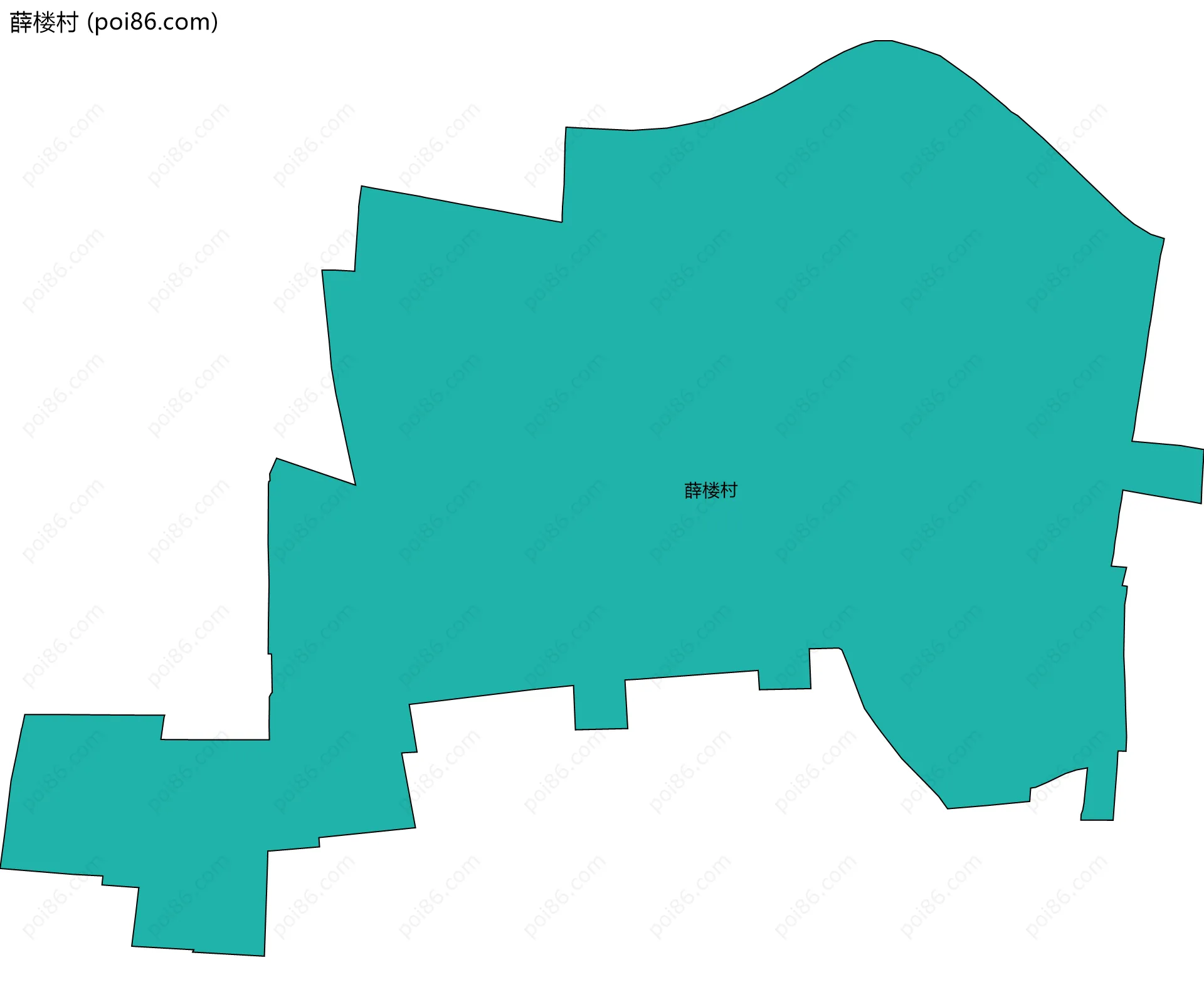 薛楼村边界地图