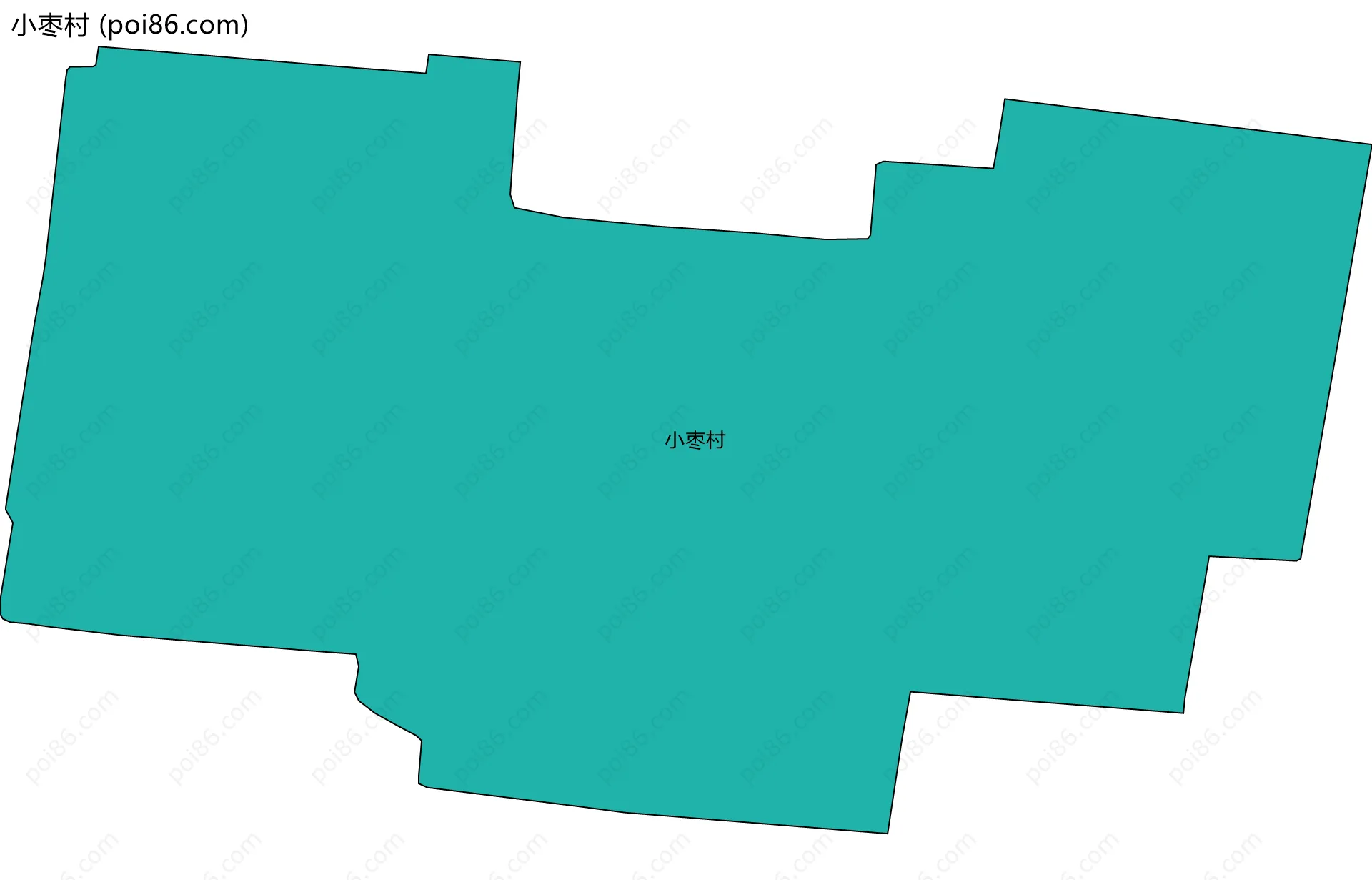 小枣村边界地图