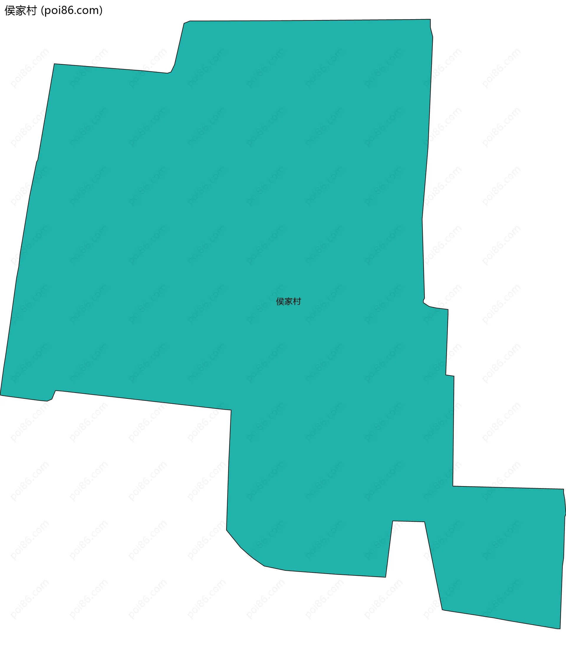 侯家村边界地图