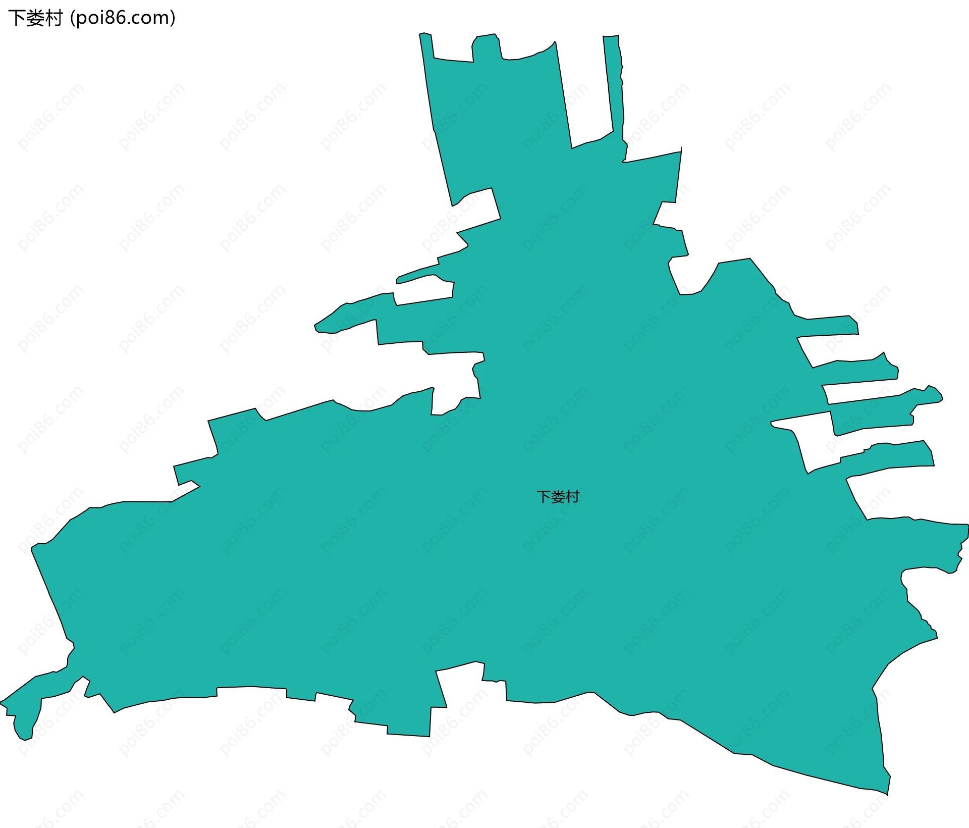 下娄村边界地图