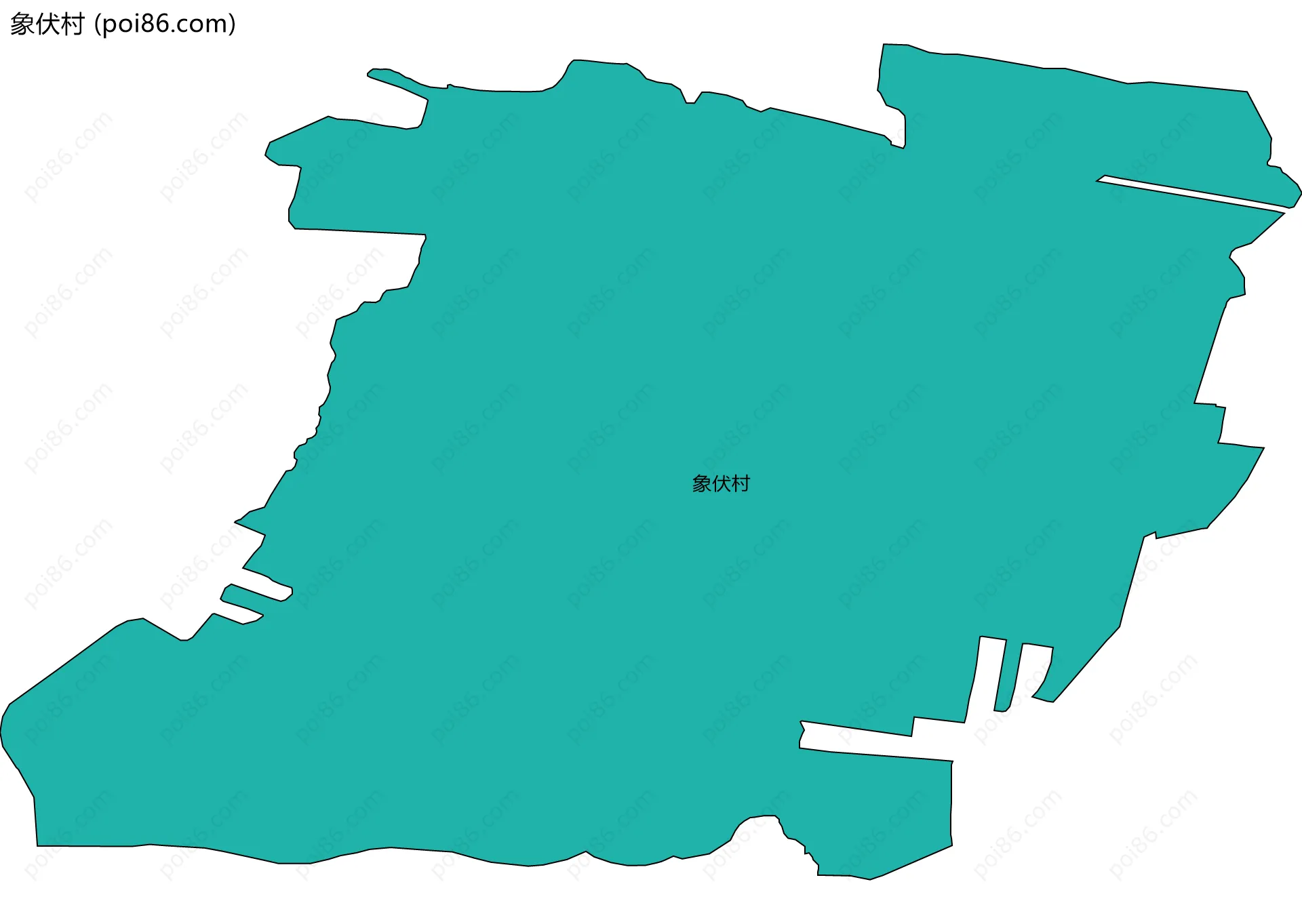 象伏村边界地图