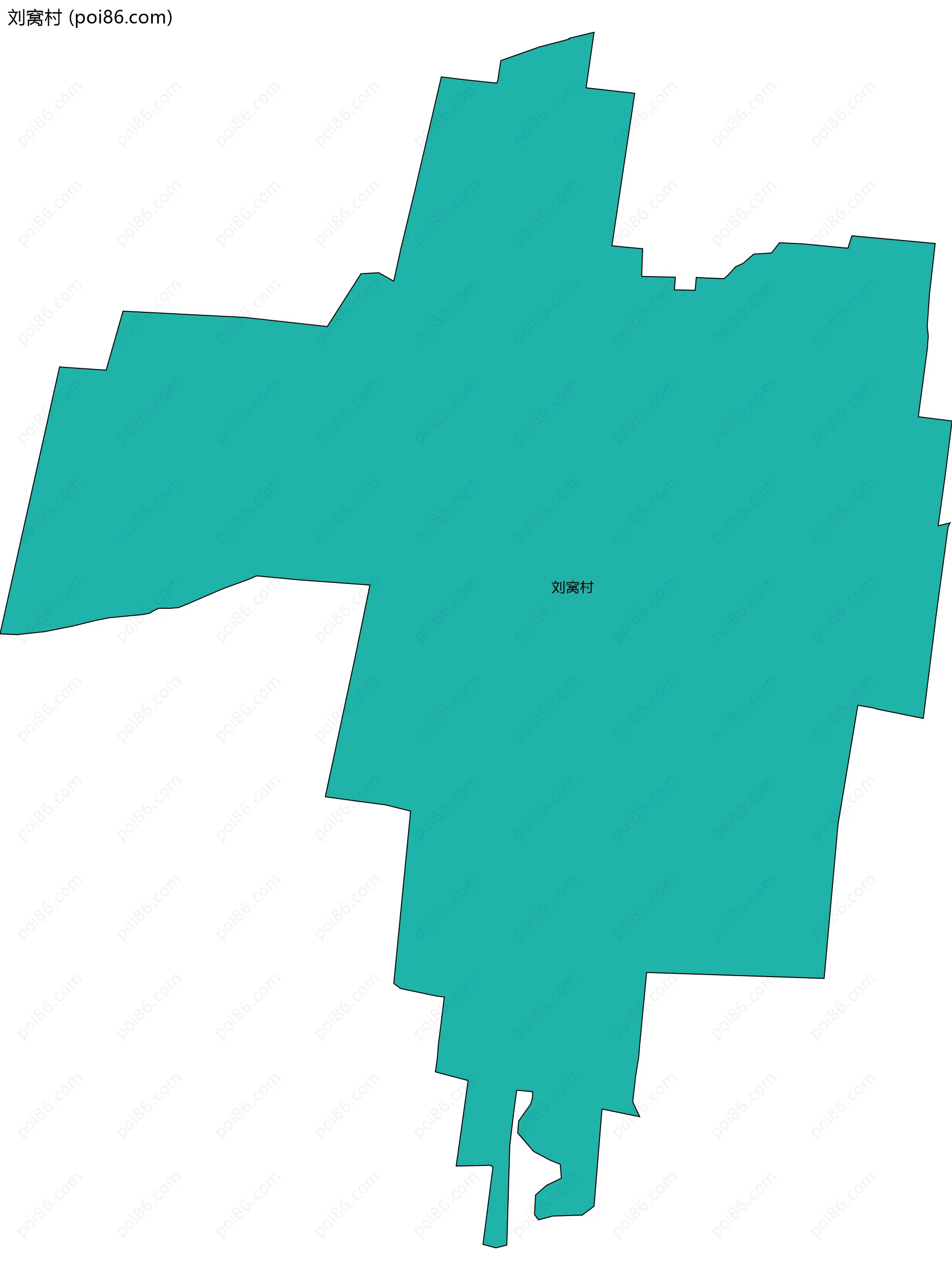 刘窝村边界地图
