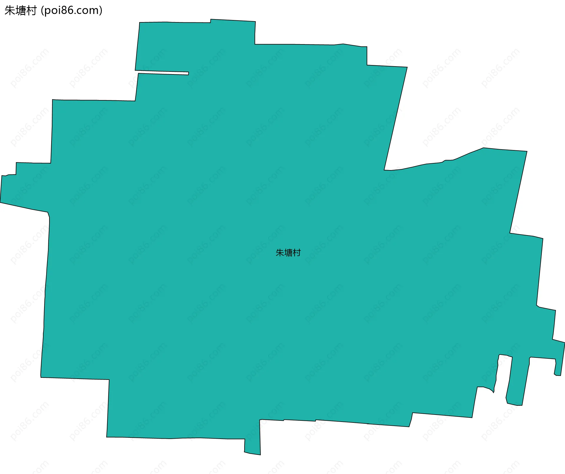 朱塘村边界地图