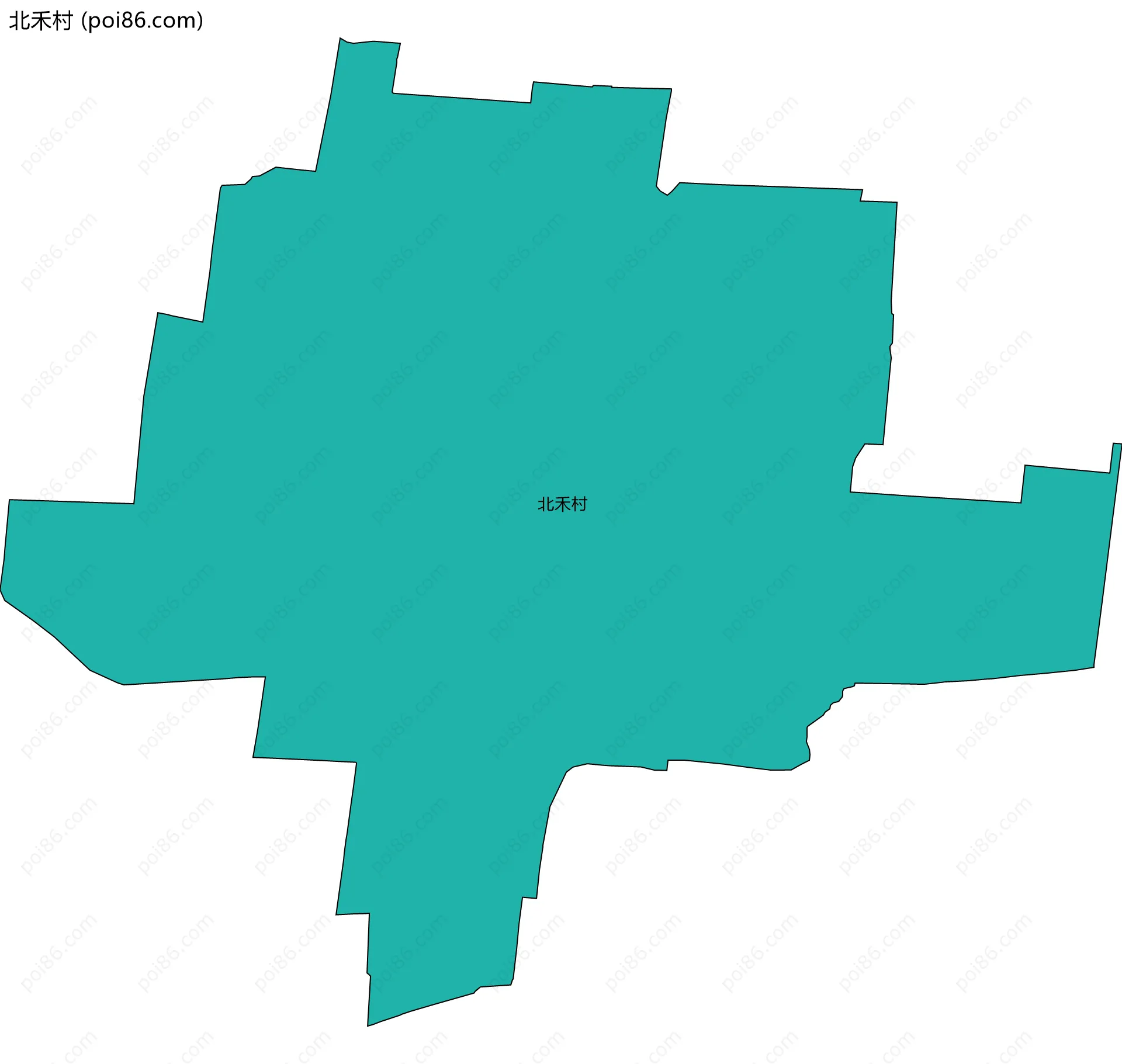 北禾村边界地图
