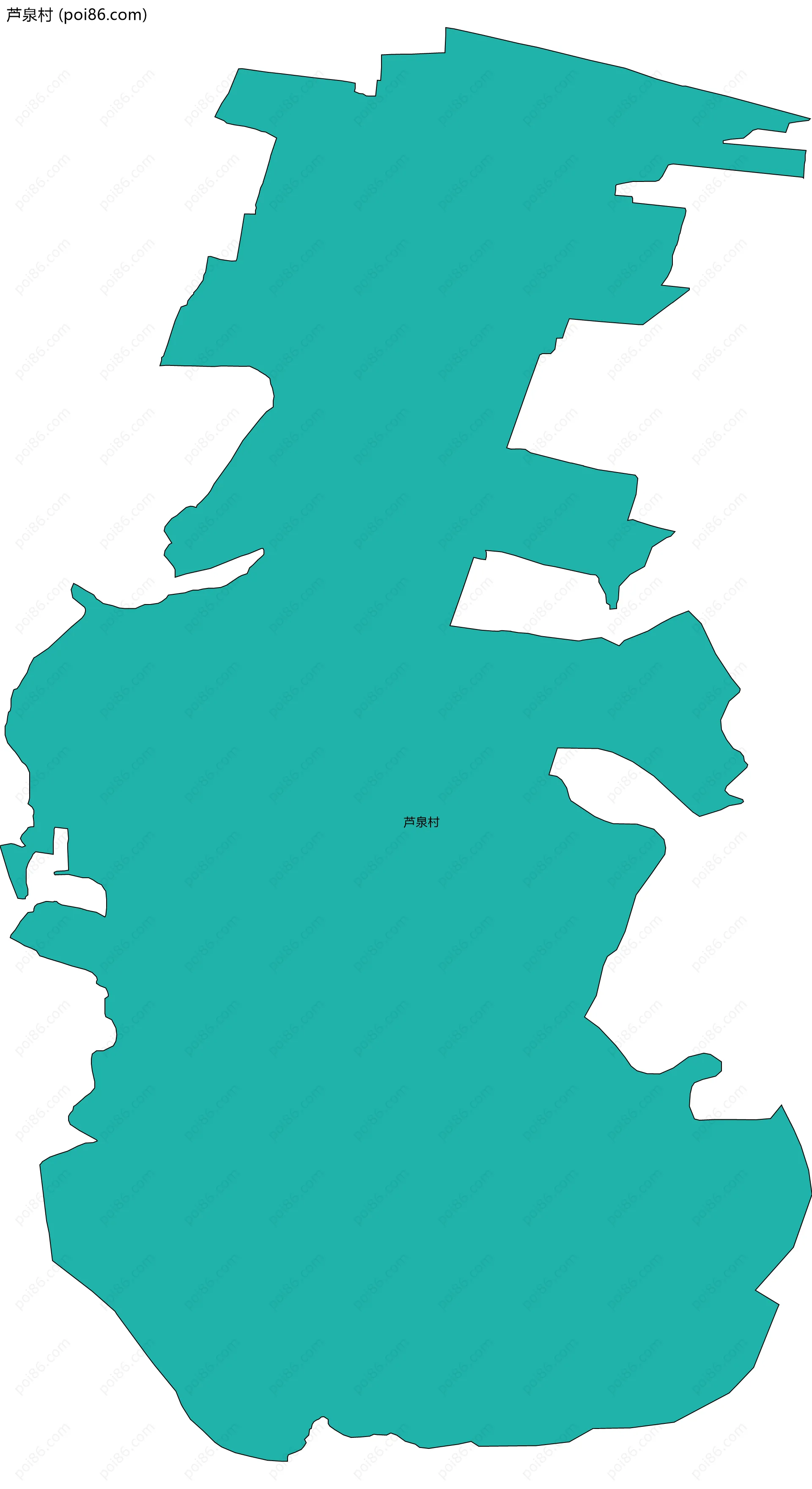 芦泉村边界地图