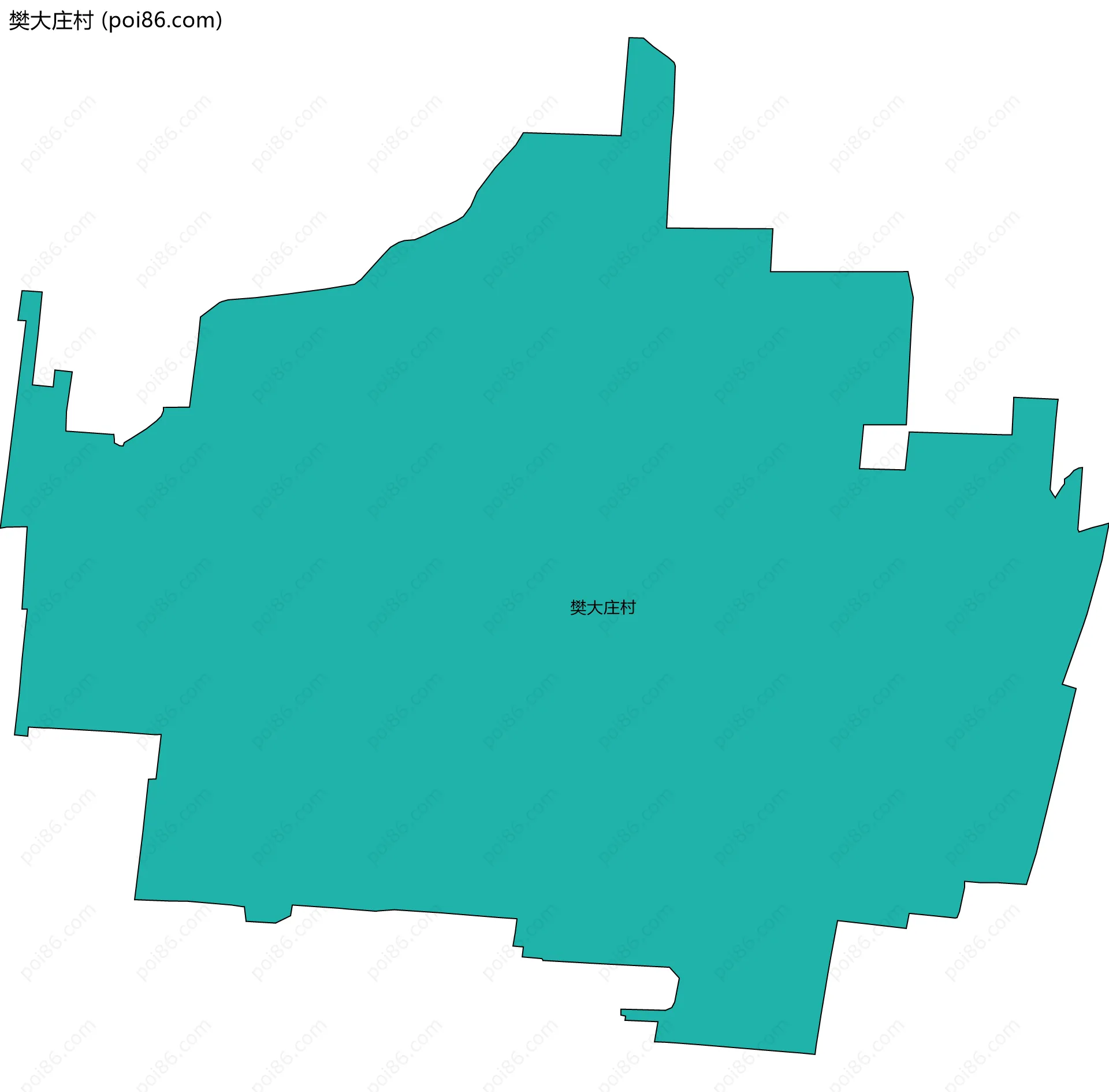 樊大庄村边界地图