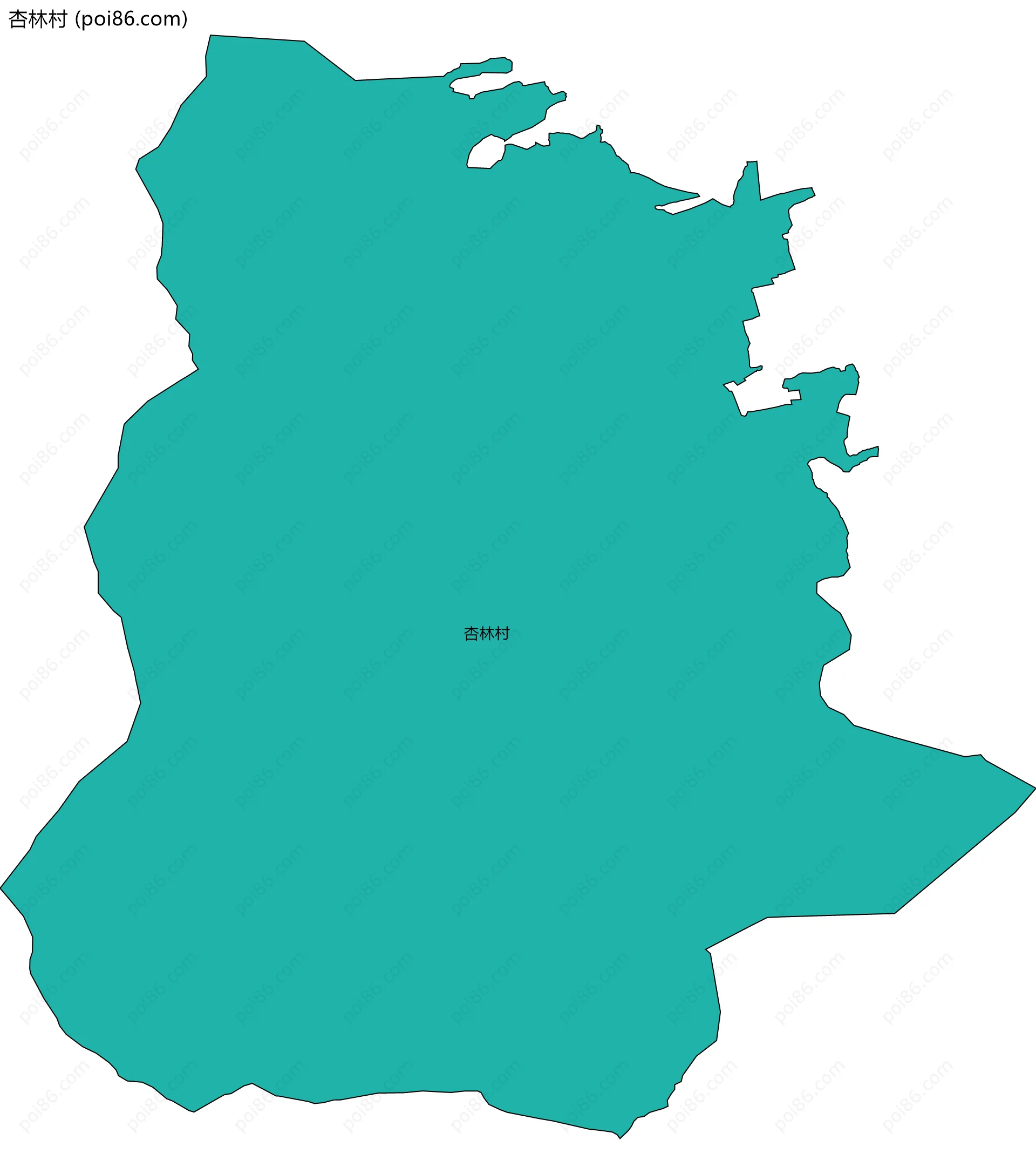 杏林村边界地图