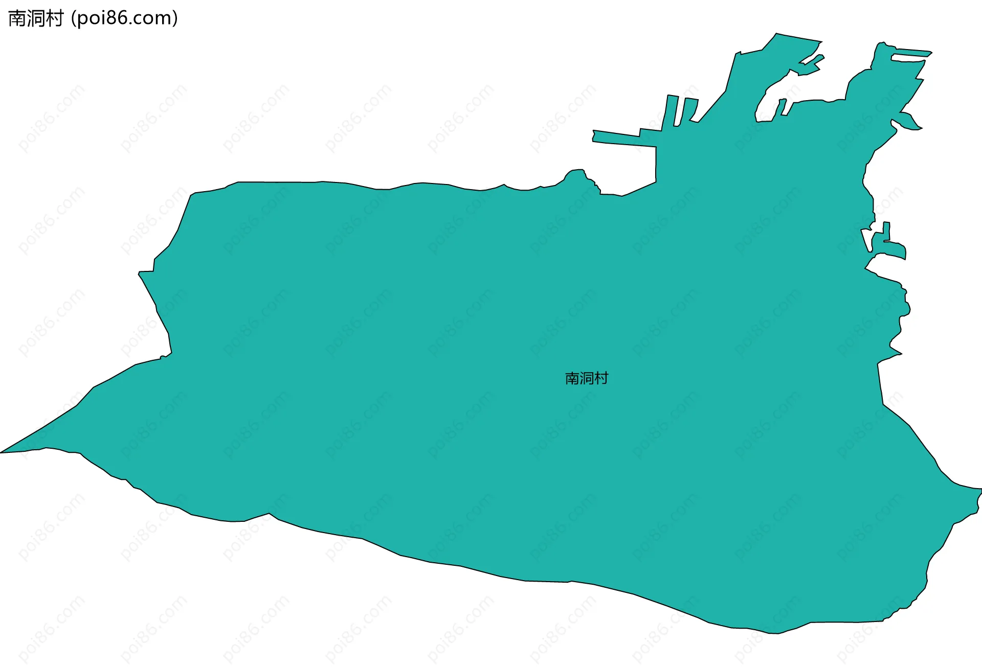 南洞村边界地图