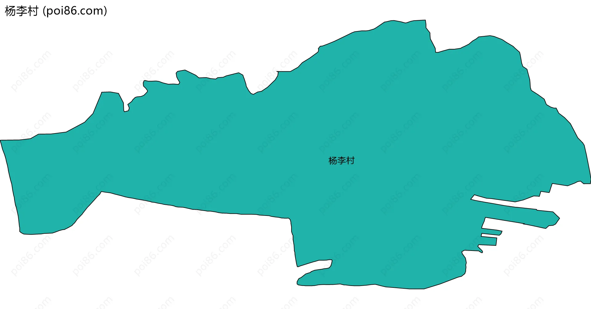 杨李村边界地图