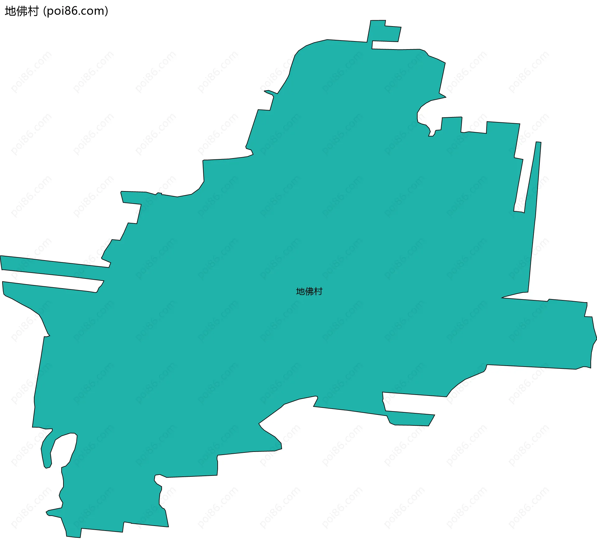 地佛村边界地图