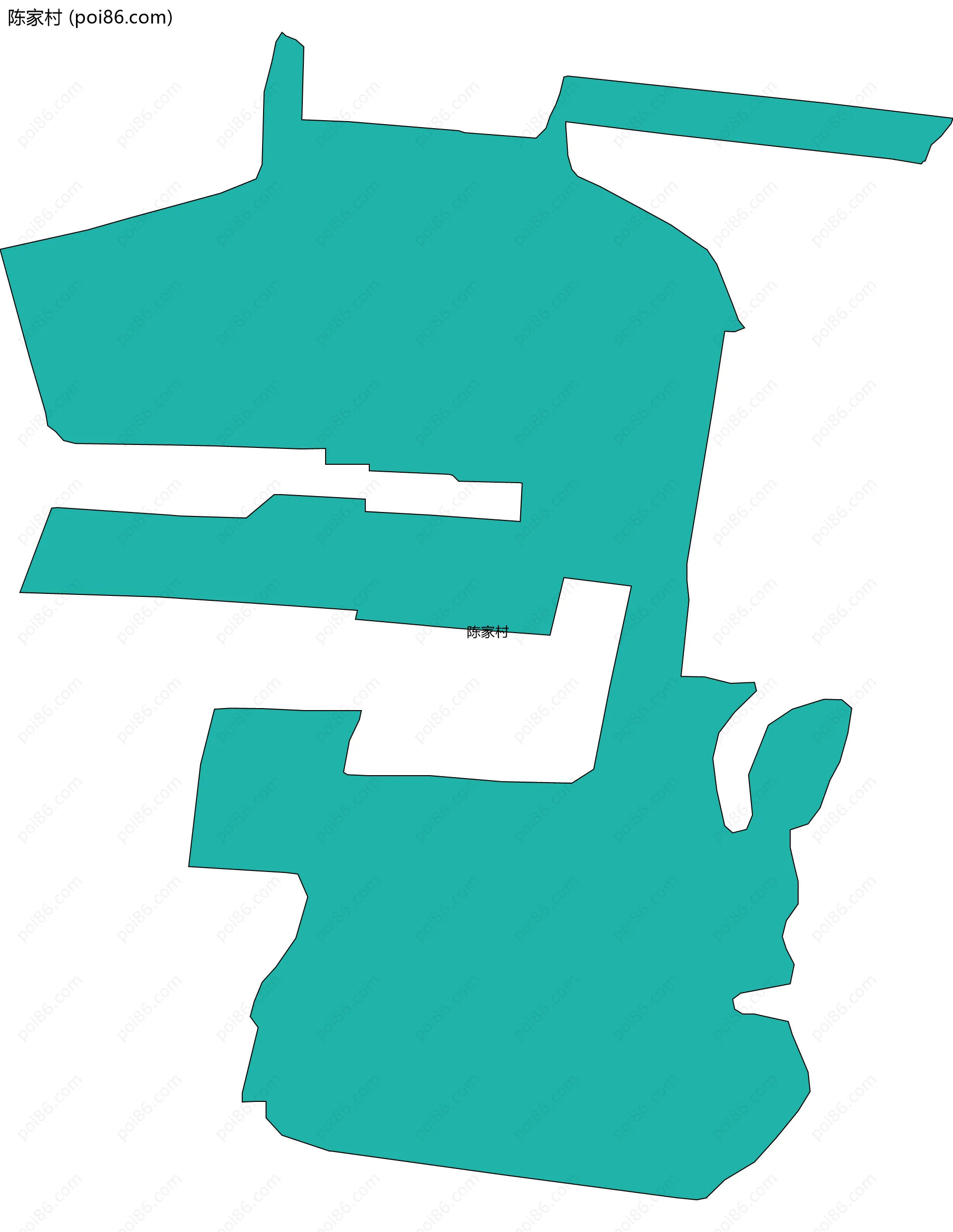 陈家村边界地图