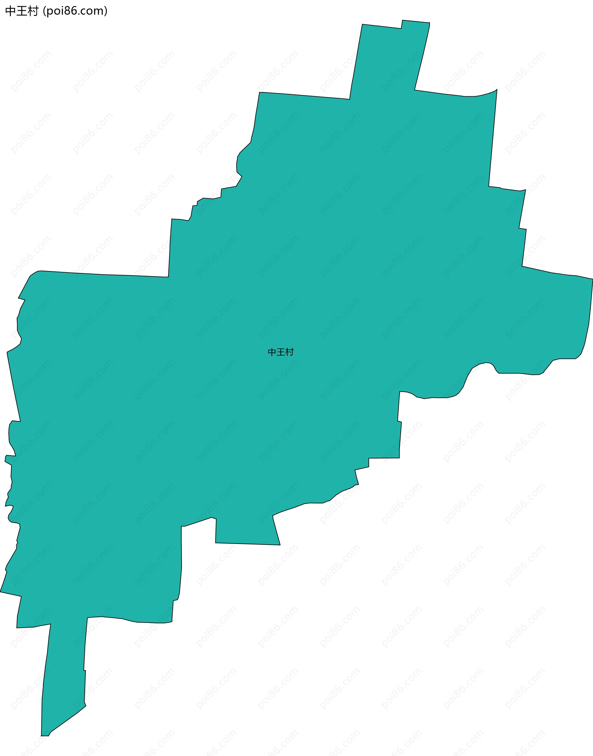 中王村边界地图