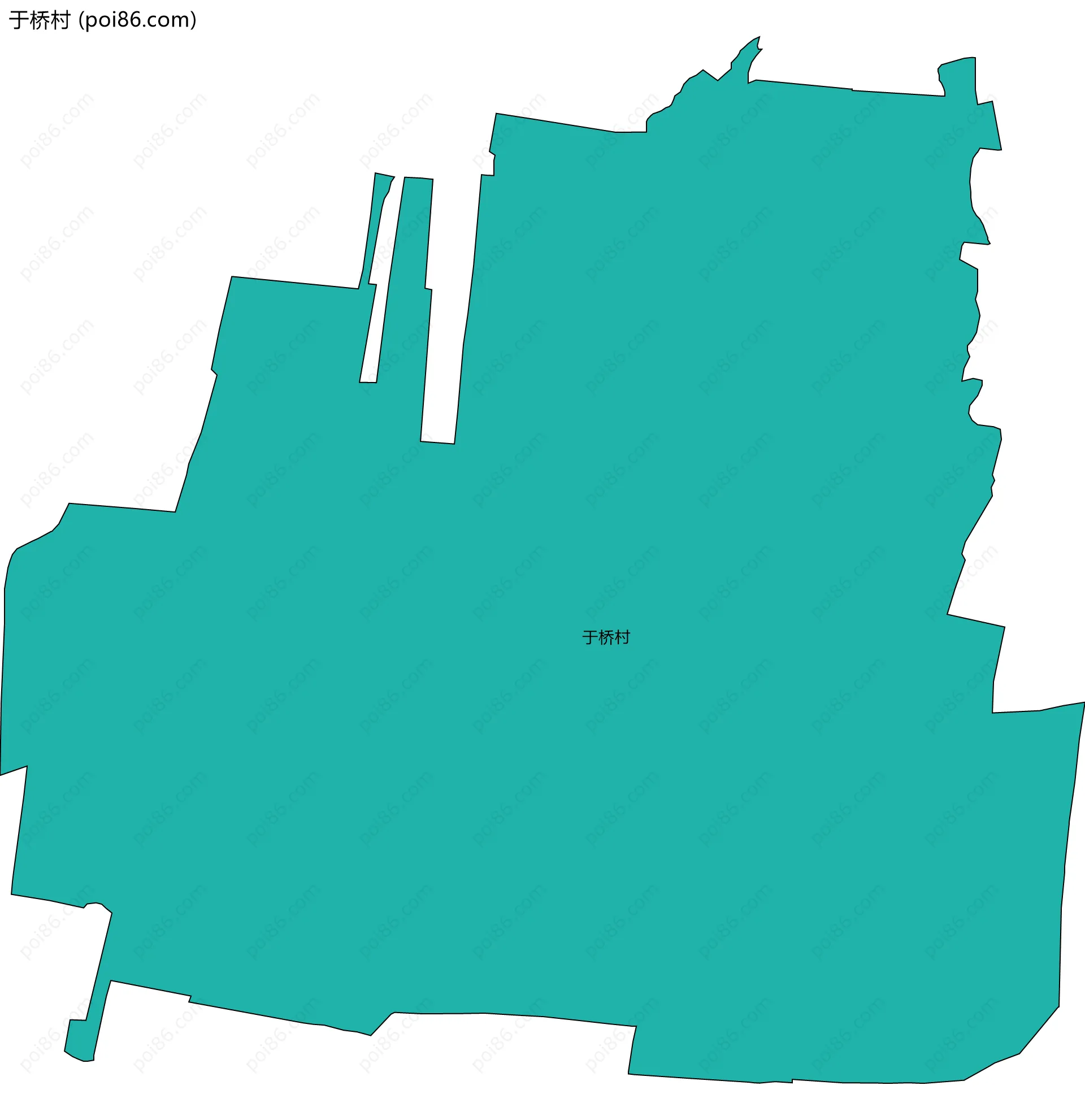 于桥村边界地图