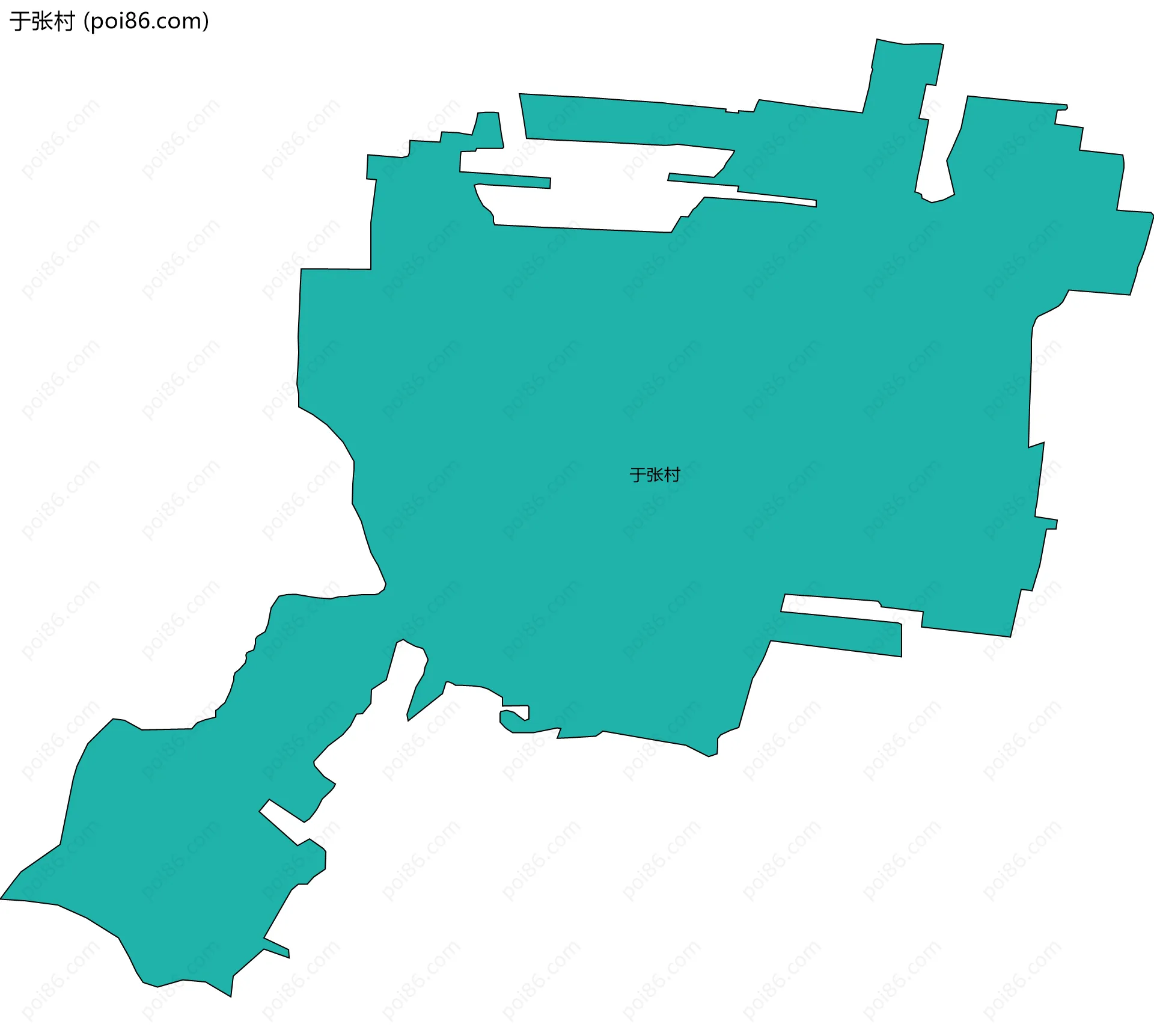 于张村边界地图