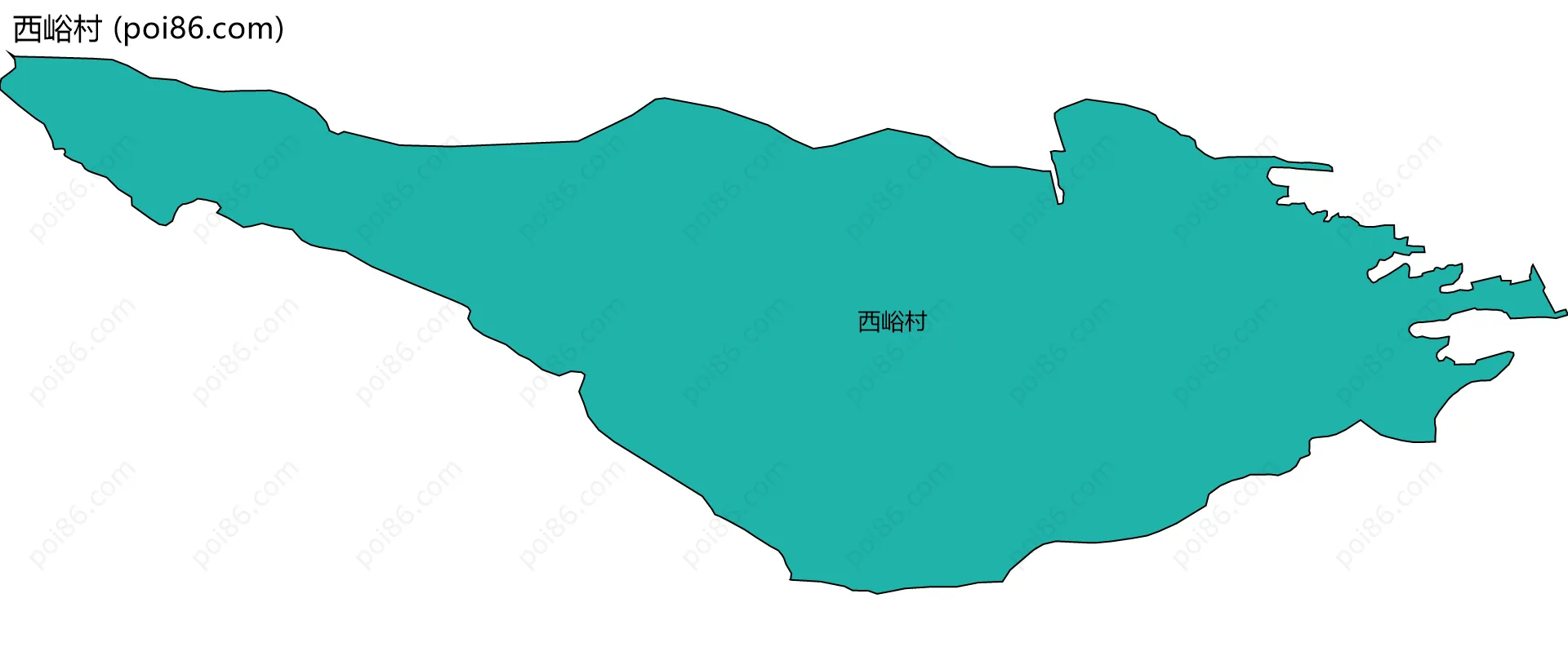 西峪村边界地图